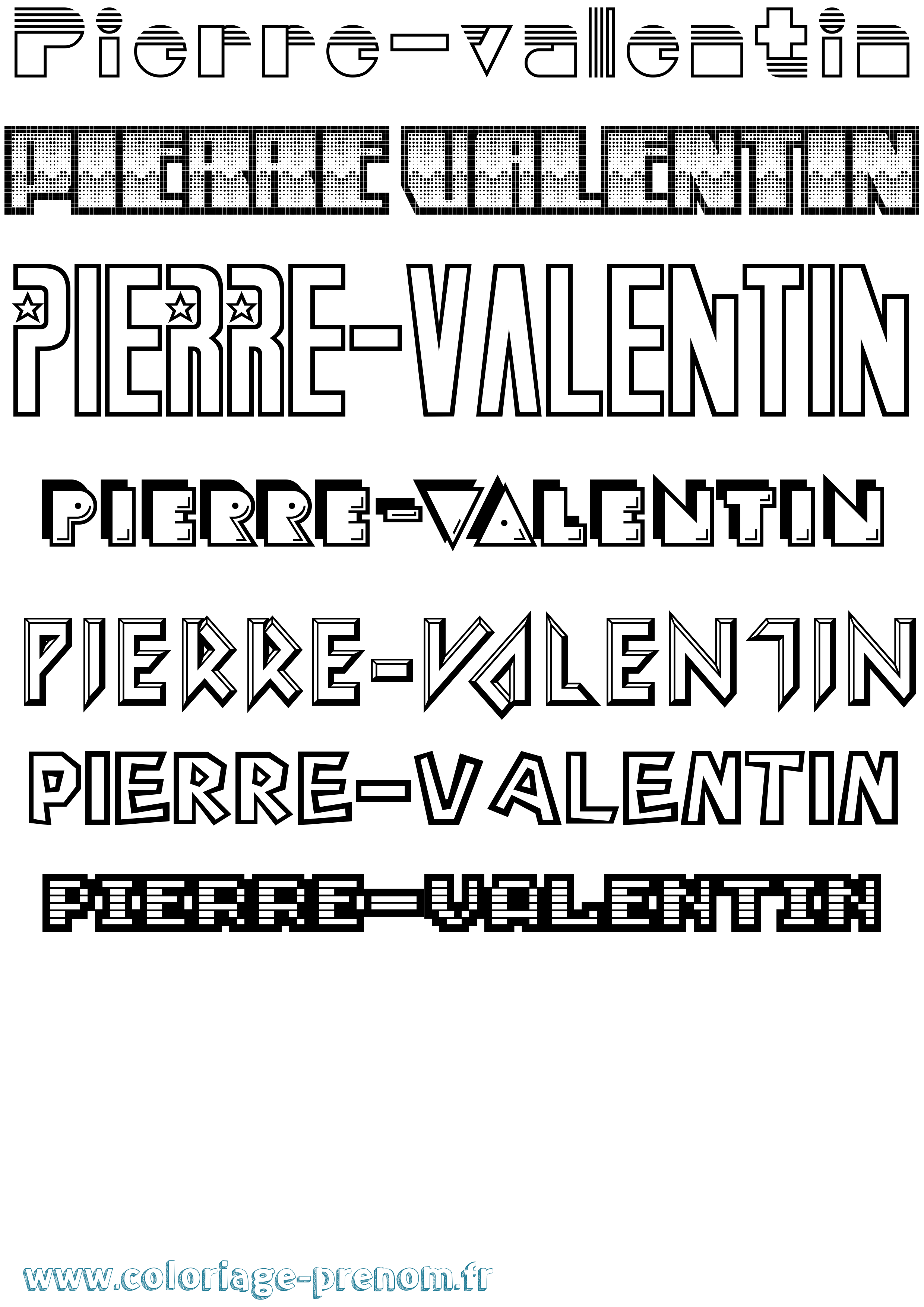 Coloriage Pierre-Valentin Jeux Vidéos Coloriage prénom Pierre-Valentin Jeux Vidéos