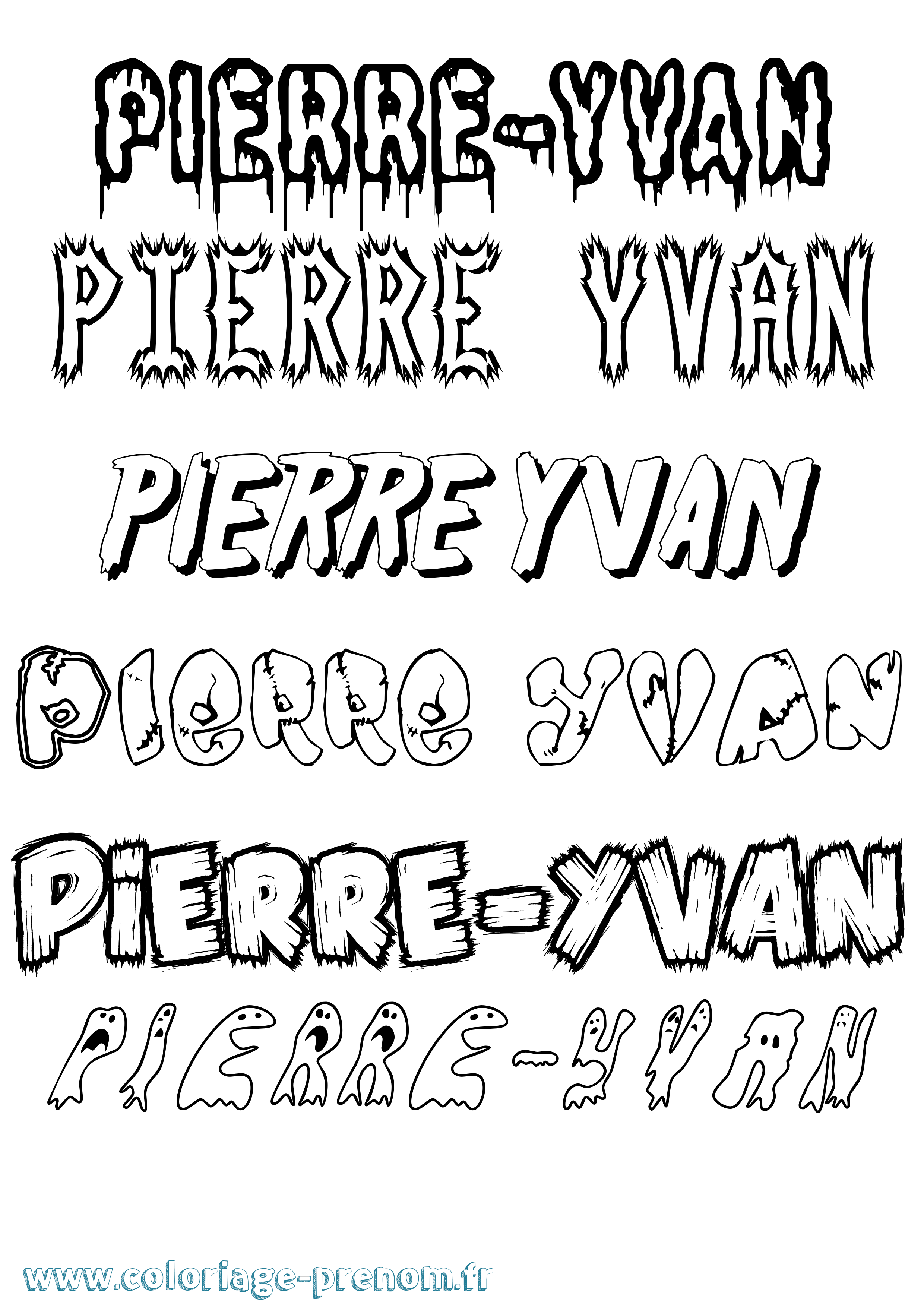 Coloriage Pierre-Yvan Frisson Coloriage prénom Pierre-Yvan Frisson