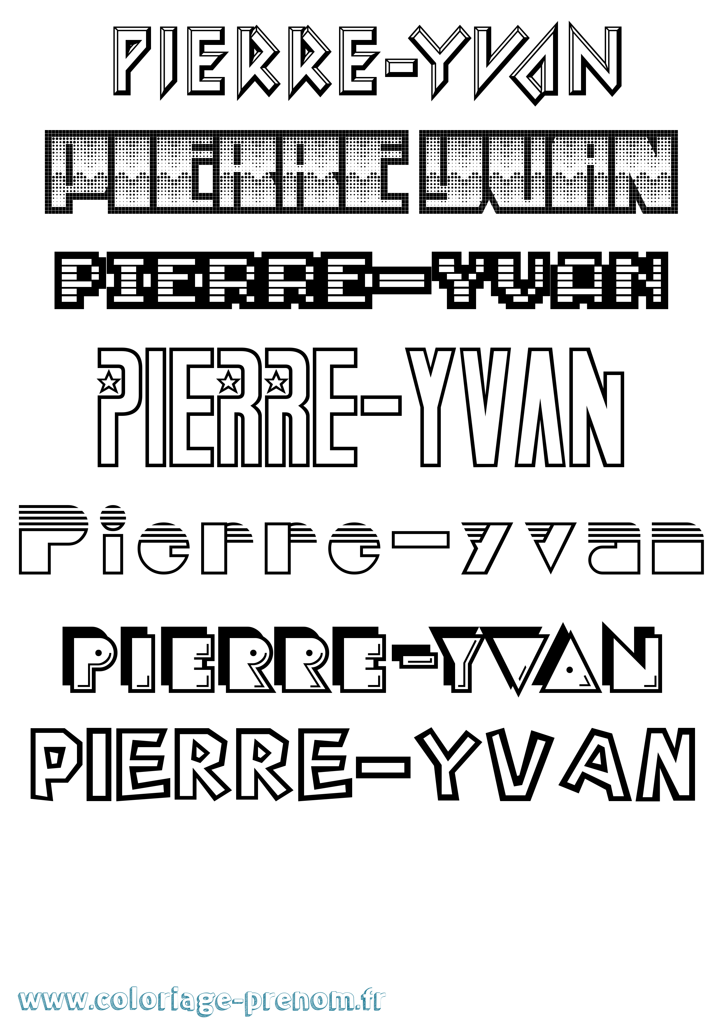 Coloriage Pierre-Yvan Jeux Vidéos Coloriage prénom Pierre-Yvan Jeux Vidéos