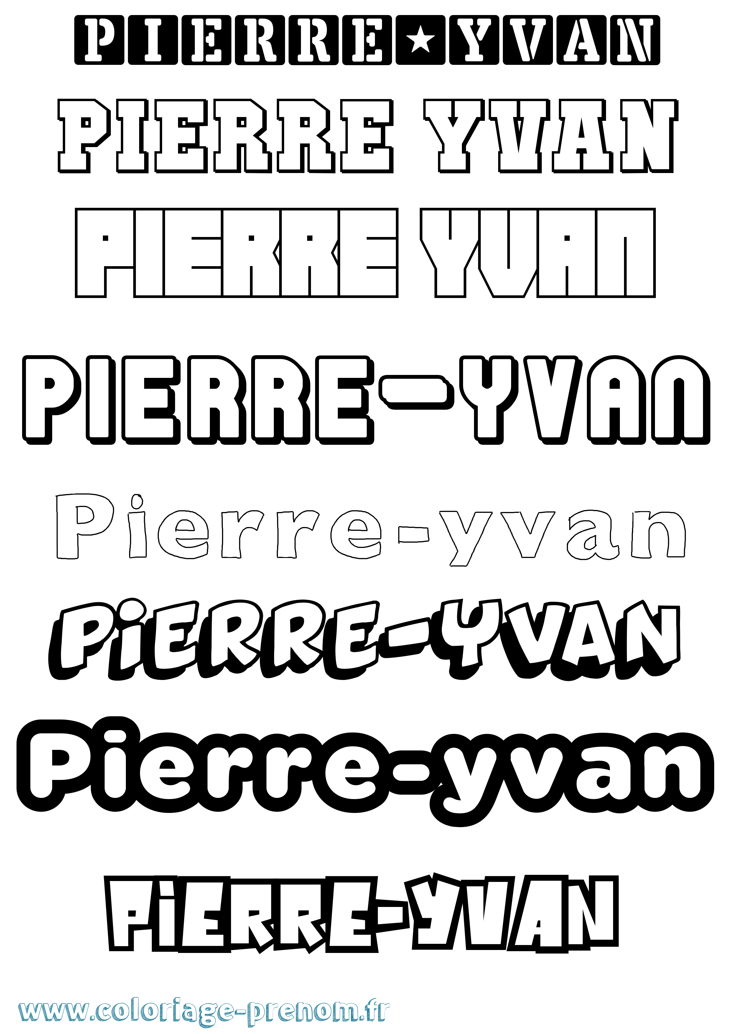 Coloriage Pierre-Yvan Simple Coloriage prénom Pierre-Yvan Simple