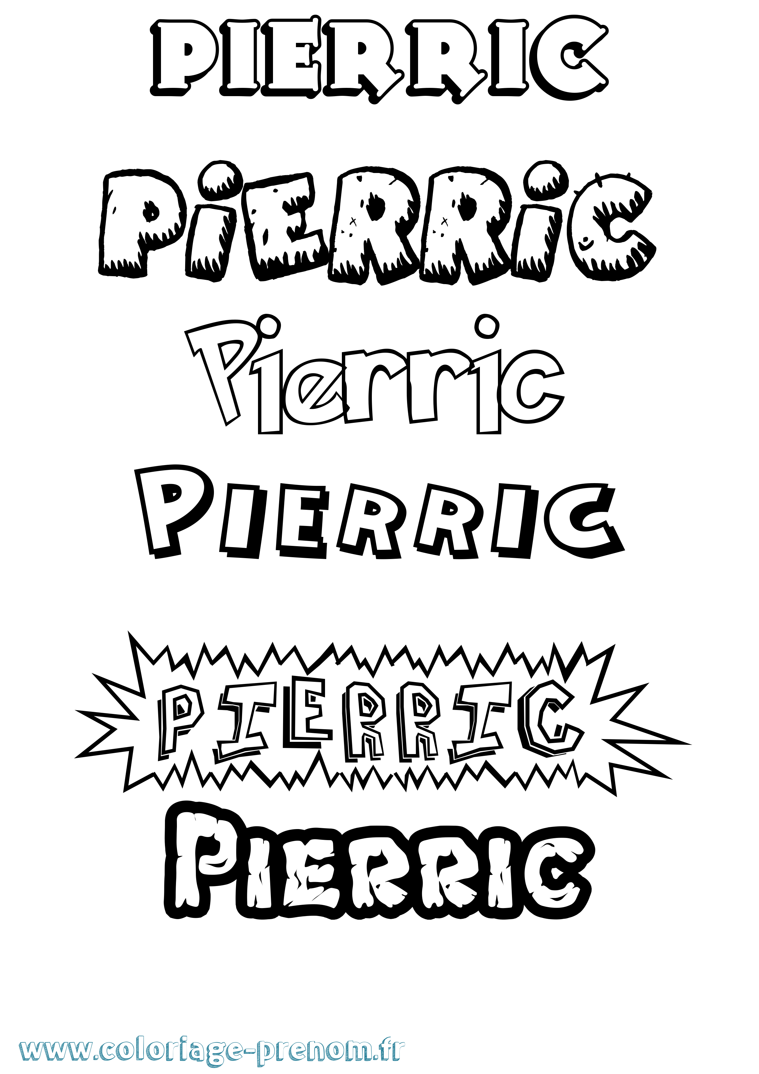Coloriage Pierric Dessin Animé Coloriage prénom Pierric Dessin Animé