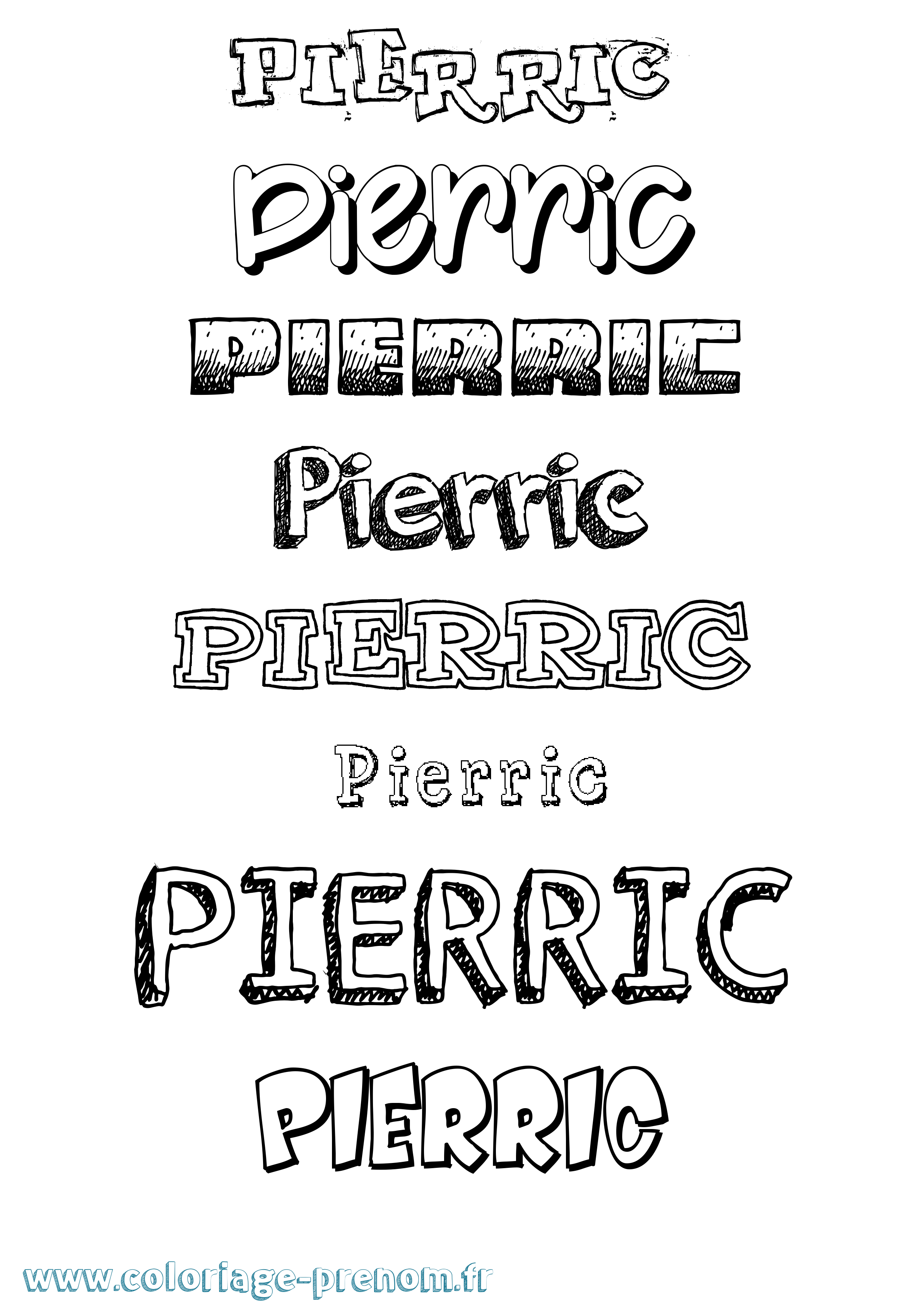 Coloriage Pierric Dessiné Coloriage prénom Pierric Dessiné