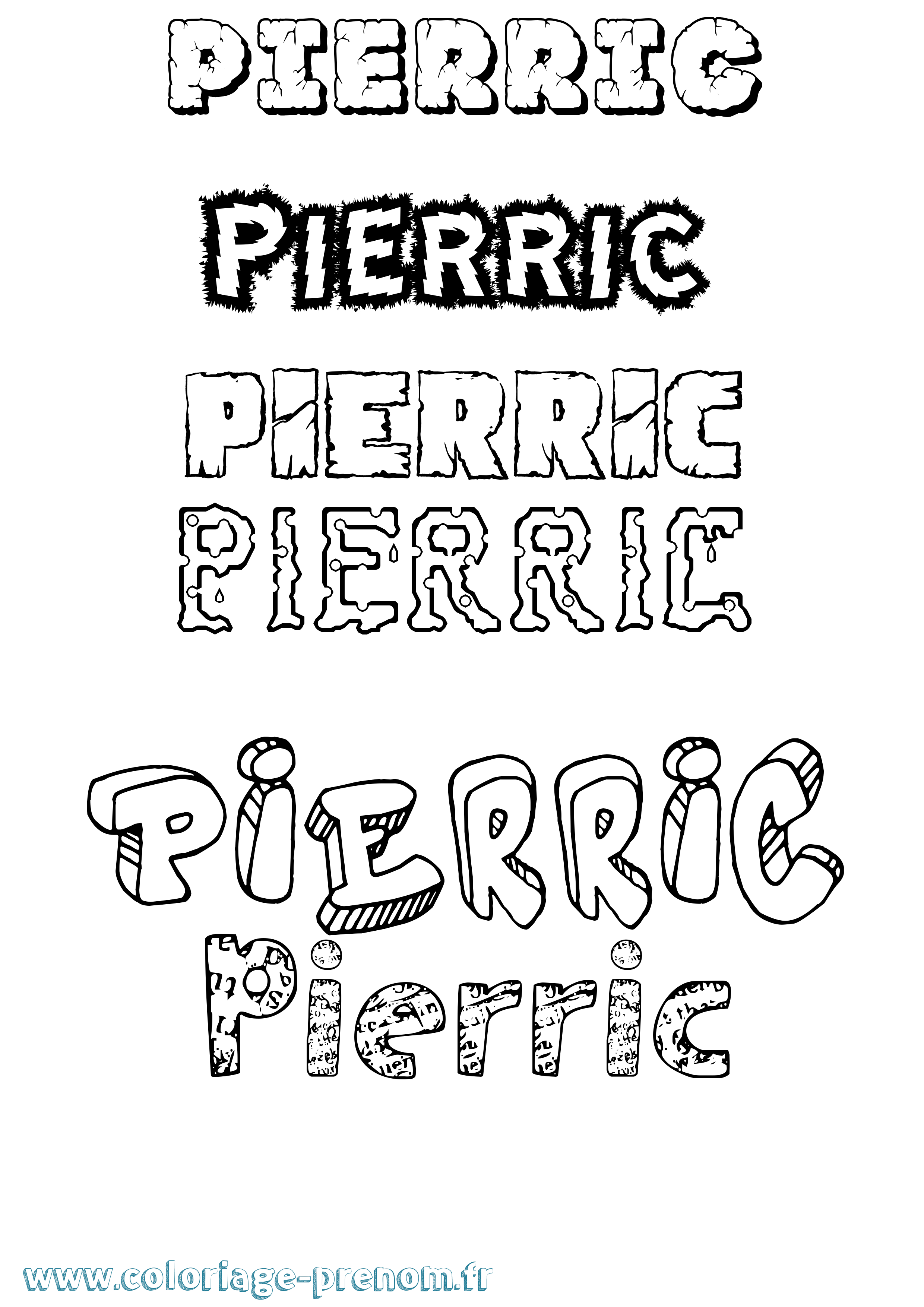 Coloriage Pierric Destructuré Coloriage prénom Pierric Destructuré