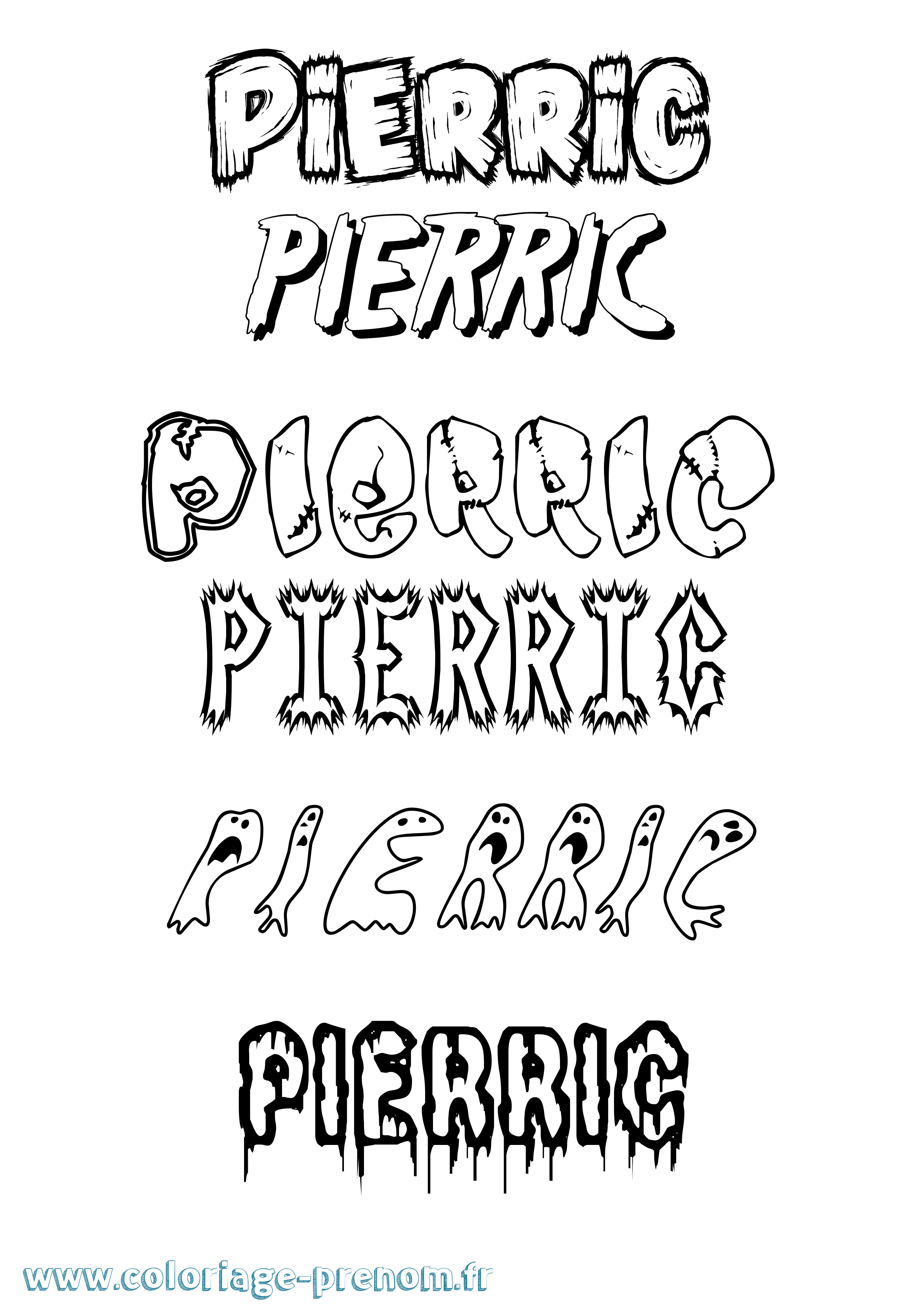 Coloriage Pierric Frisson Coloriage prénom Pierric Frisson