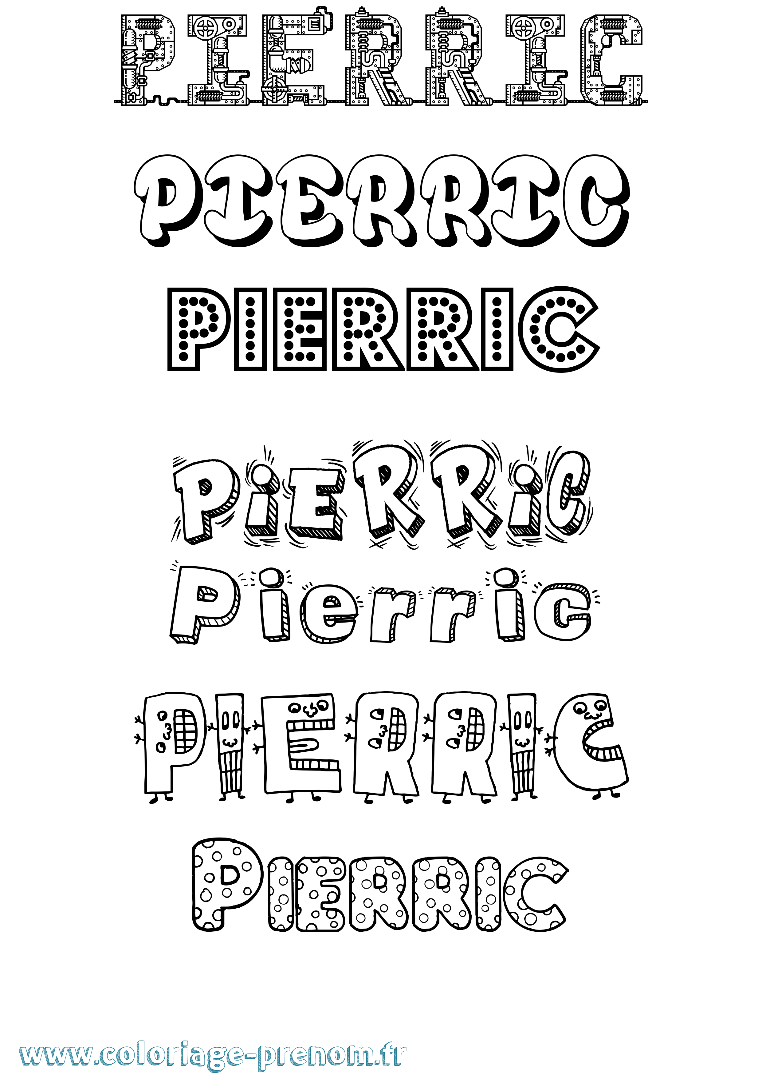 Coloriage Pierric Fun Coloriage prénom Pierric Fun
