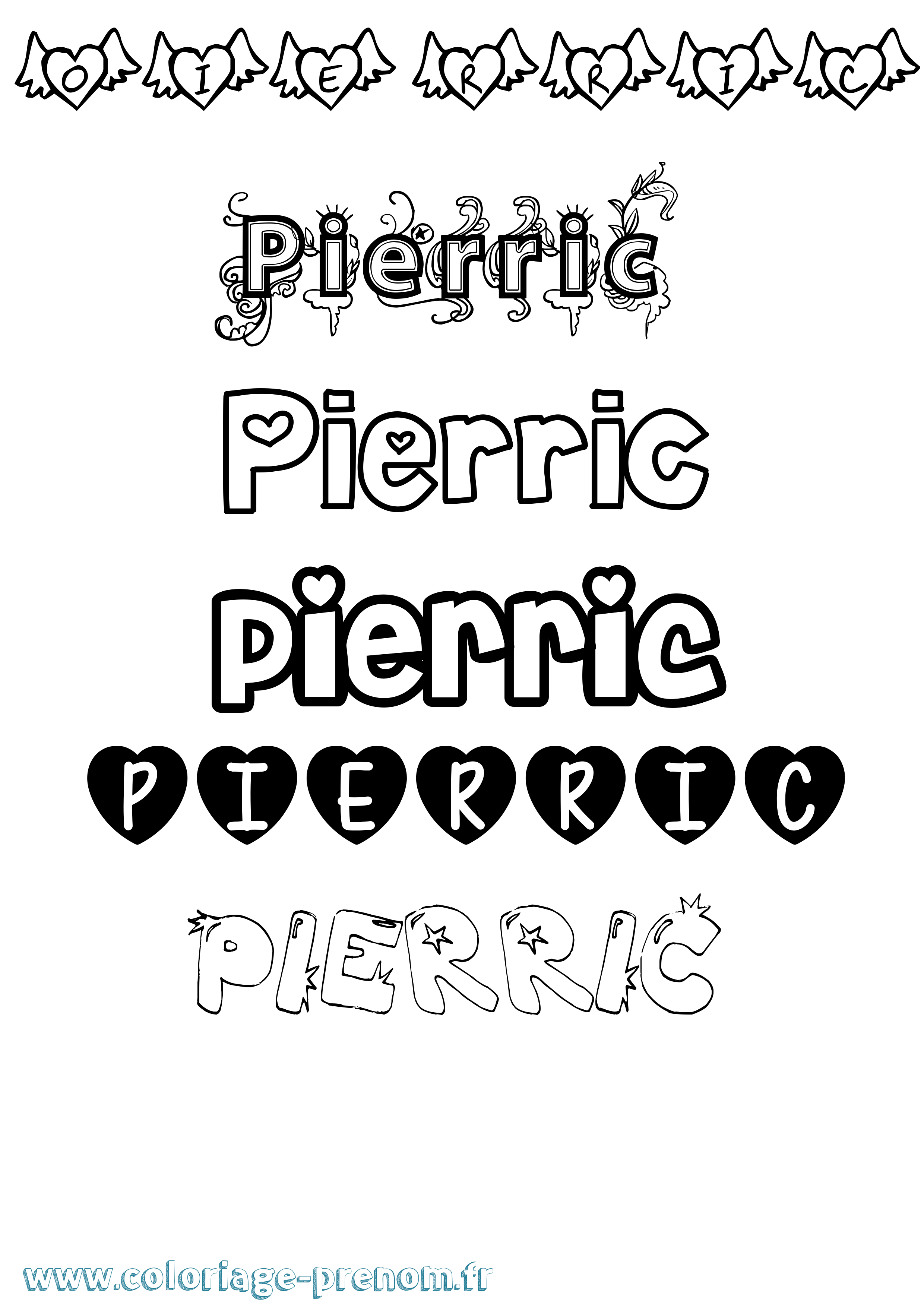 Coloriage Pierric Girly Coloriage prénom Pierric Girly