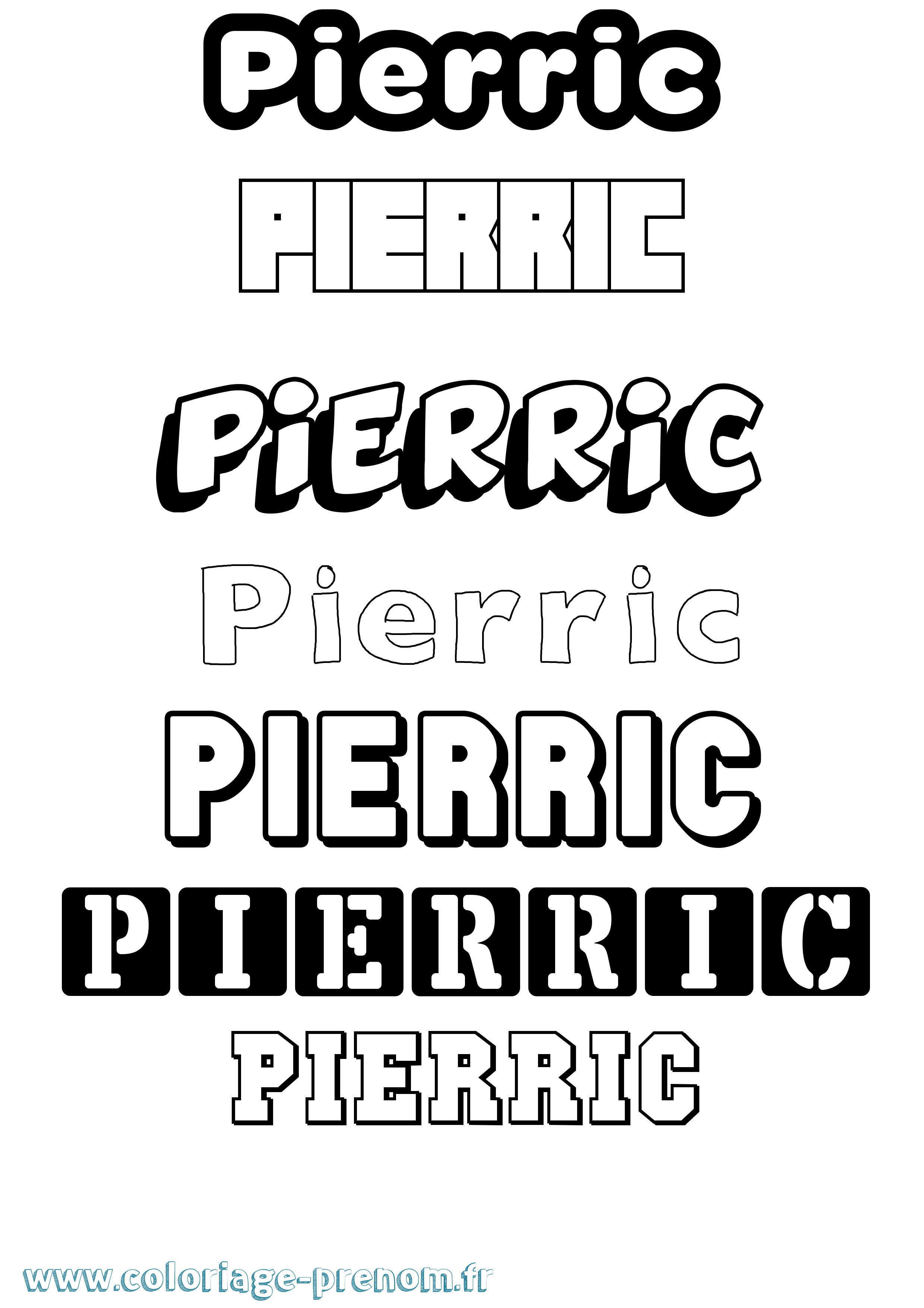 Coloriage Pierric Simple Coloriage prénom Pierric Simple