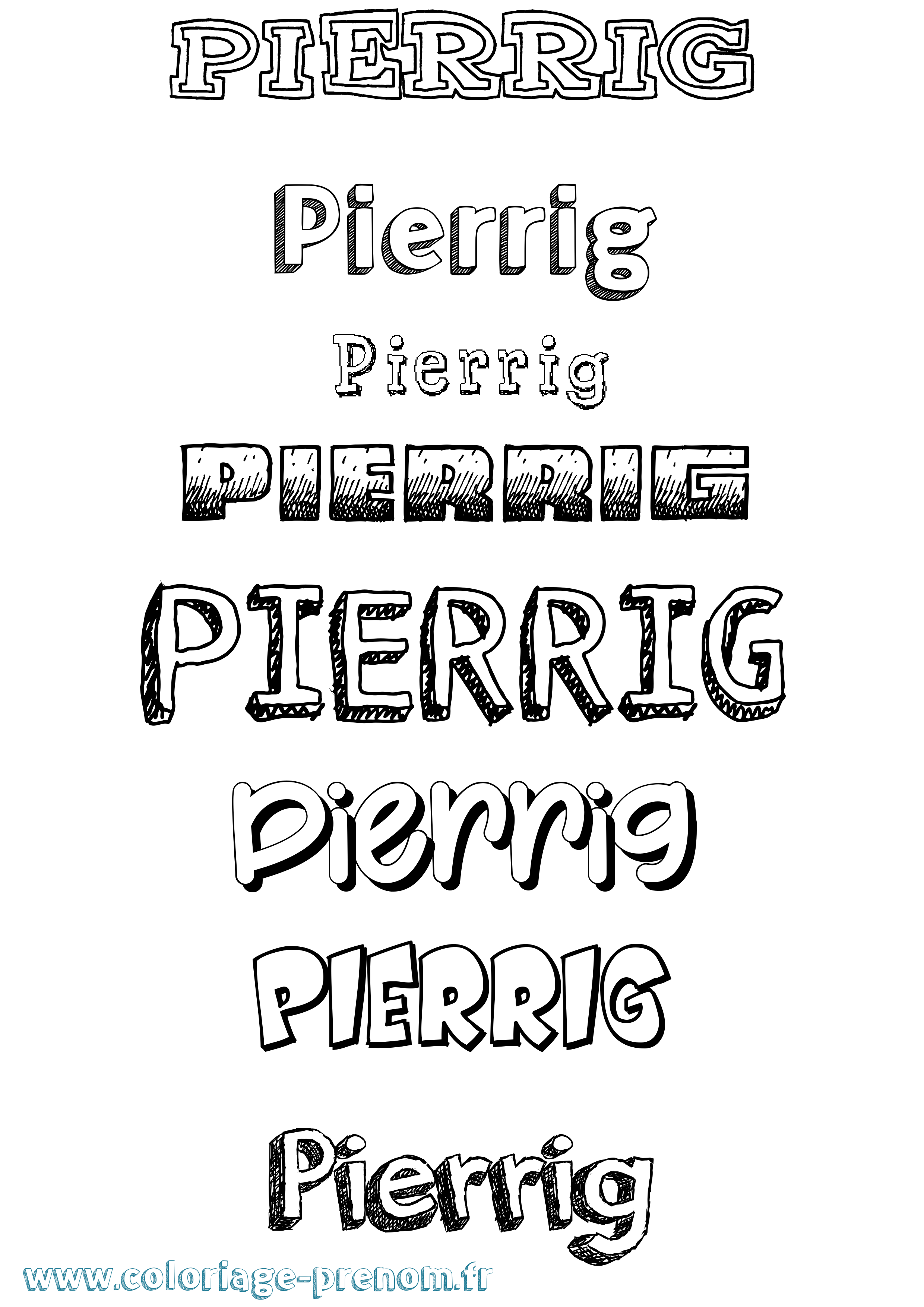 Coloriage Pierrig Dessiné Coloriage prénom Pierrig Dessiné