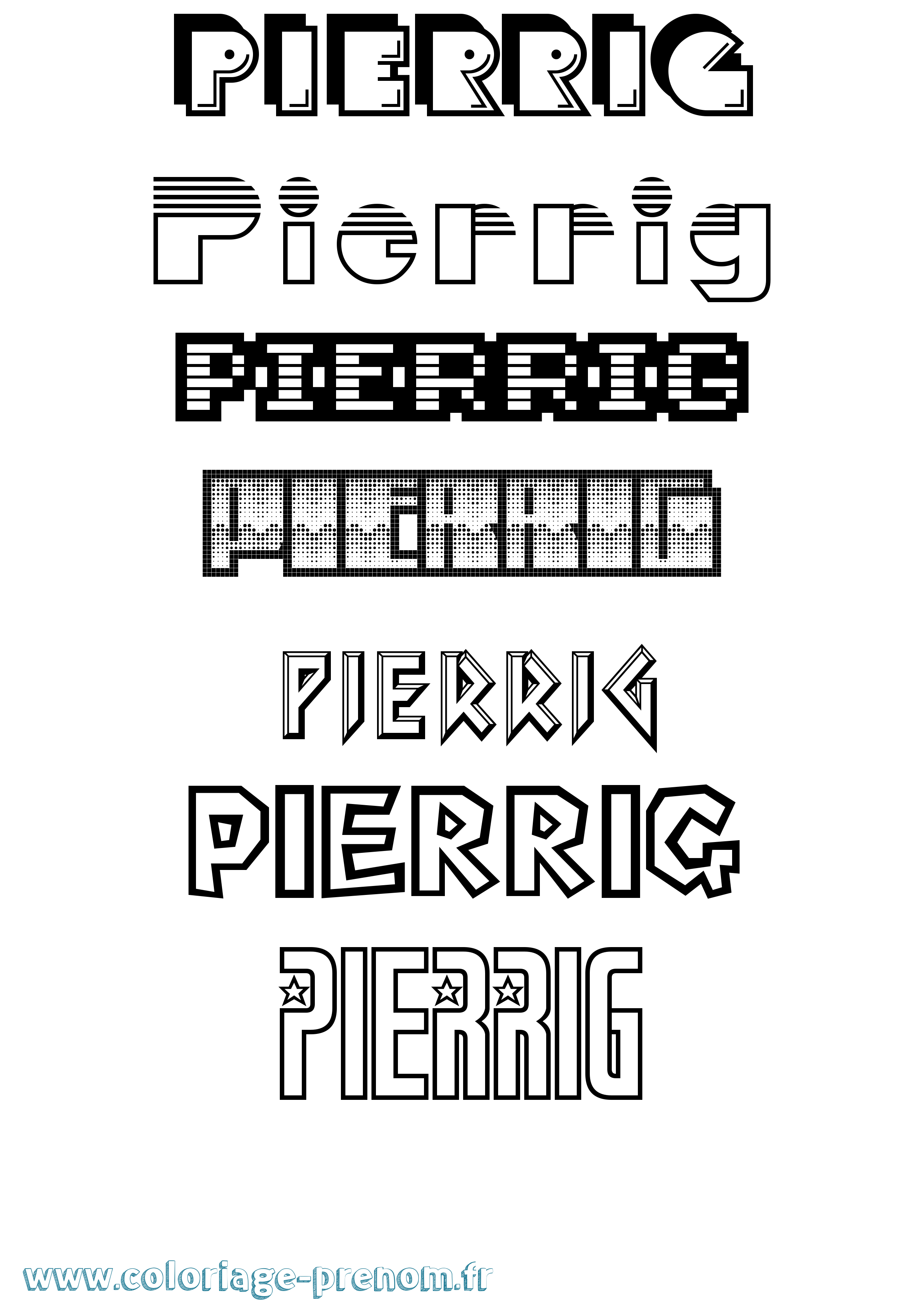 Coloriage Pierrig Jeux Vidéos Coloriage prénom Pierrig Jeux Vidéos