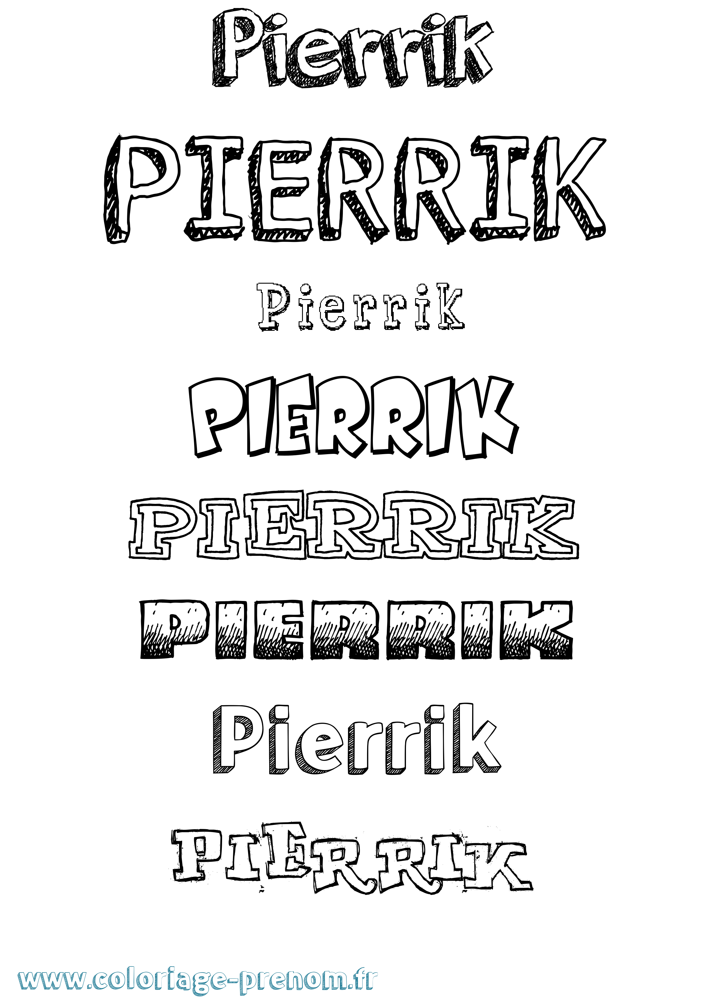 Coloriage Pierrik Dessiné Coloriage prénom Pierrik Dessiné