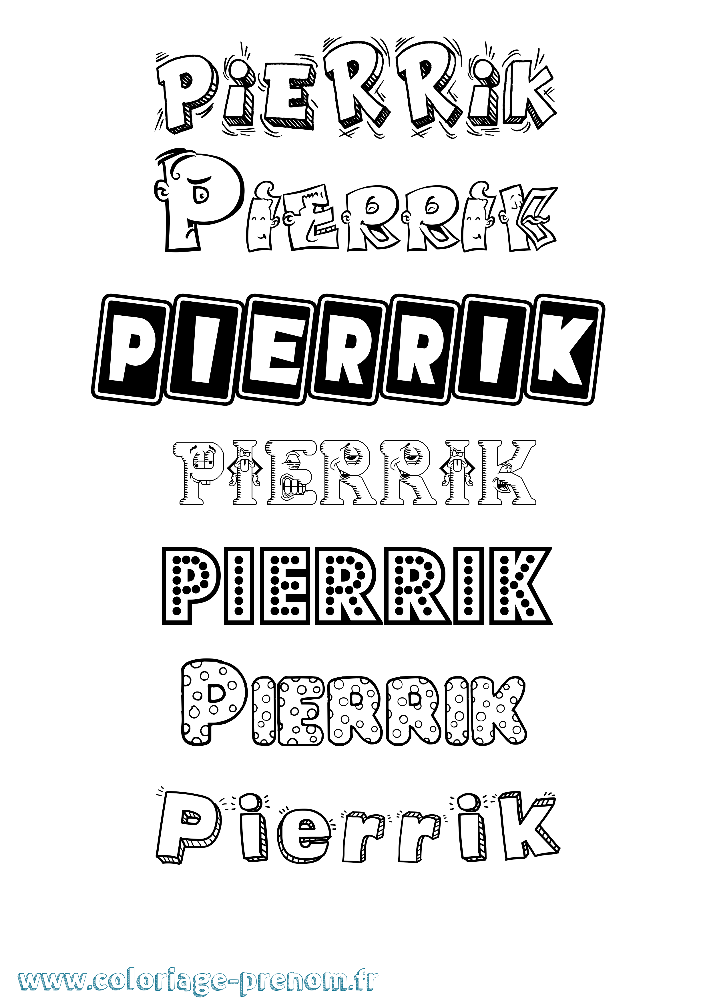 Coloriage Pierrik Fun Coloriage prénom Pierrik Fun