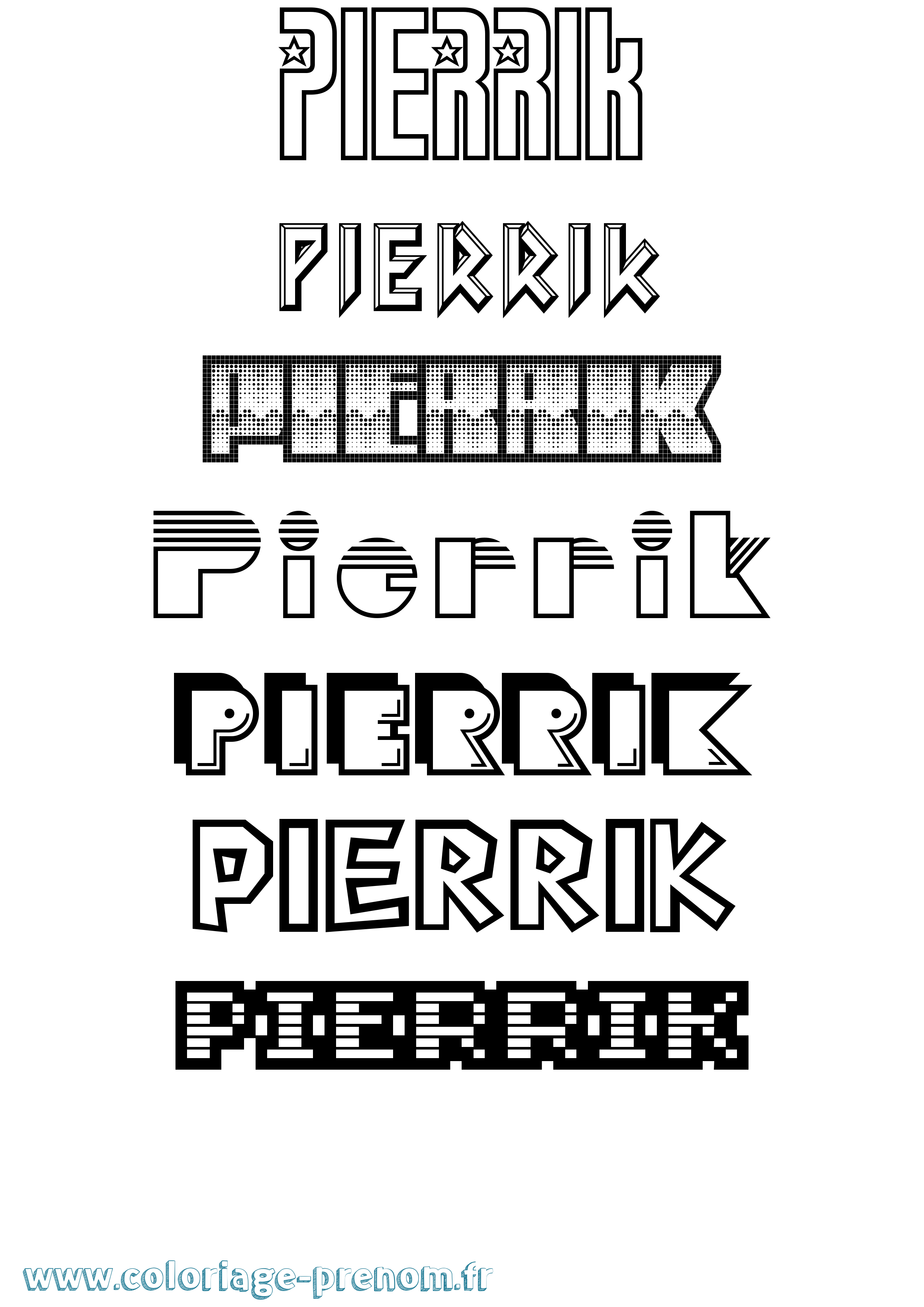 Coloriage Pierrik Jeux Vidéos Coloriage prénom Pierrik Jeux Vidéos