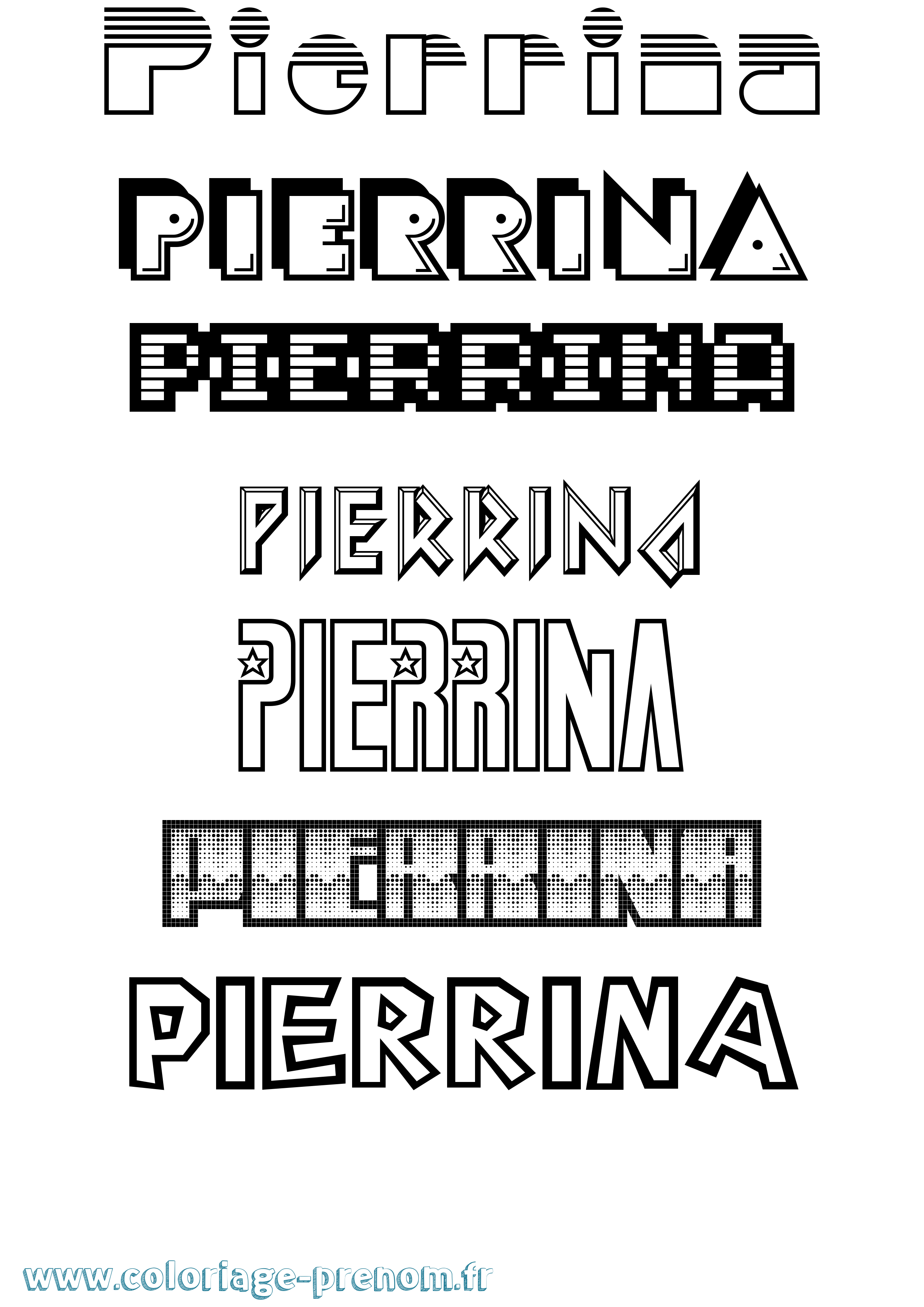Coloriage Pierrina Jeux Vidéos Coloriage prénom Pierrina Jeux Vidéos