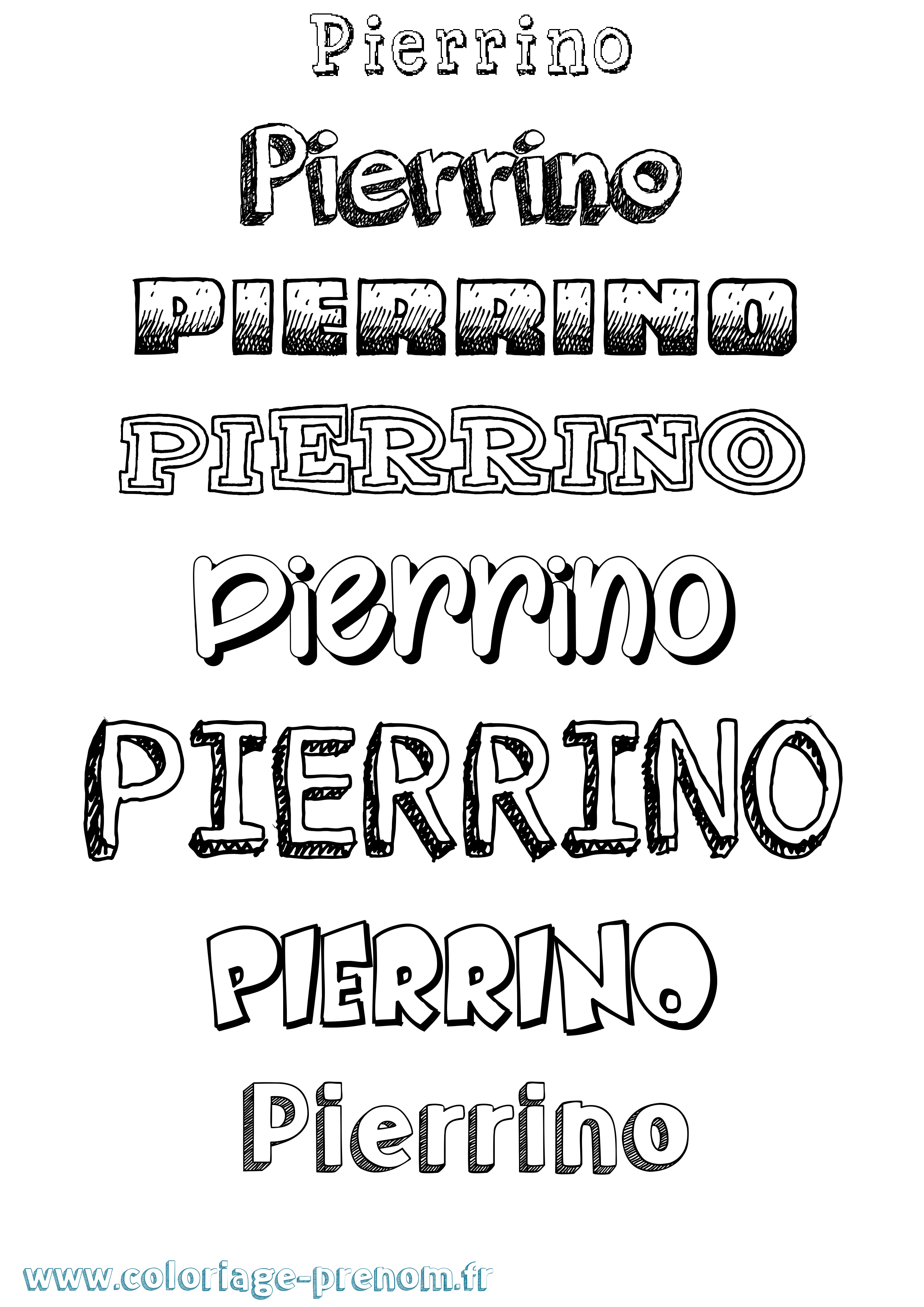 Coloriage Pierrino Dessiné Coloriage prénom Pierrino Dessiné