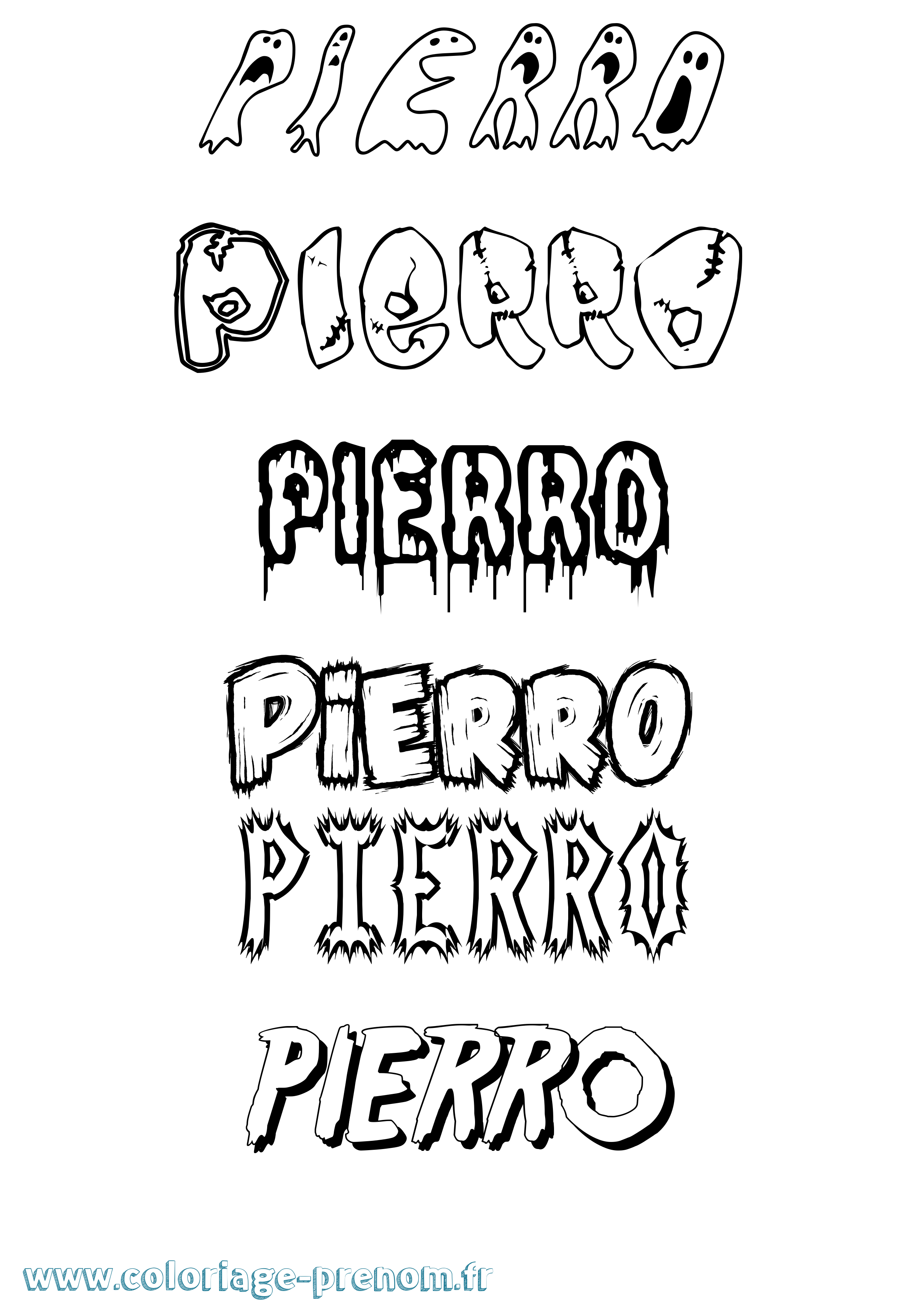 Coloriage Pierro Frisson Coloriage prénom Pierro Frisson