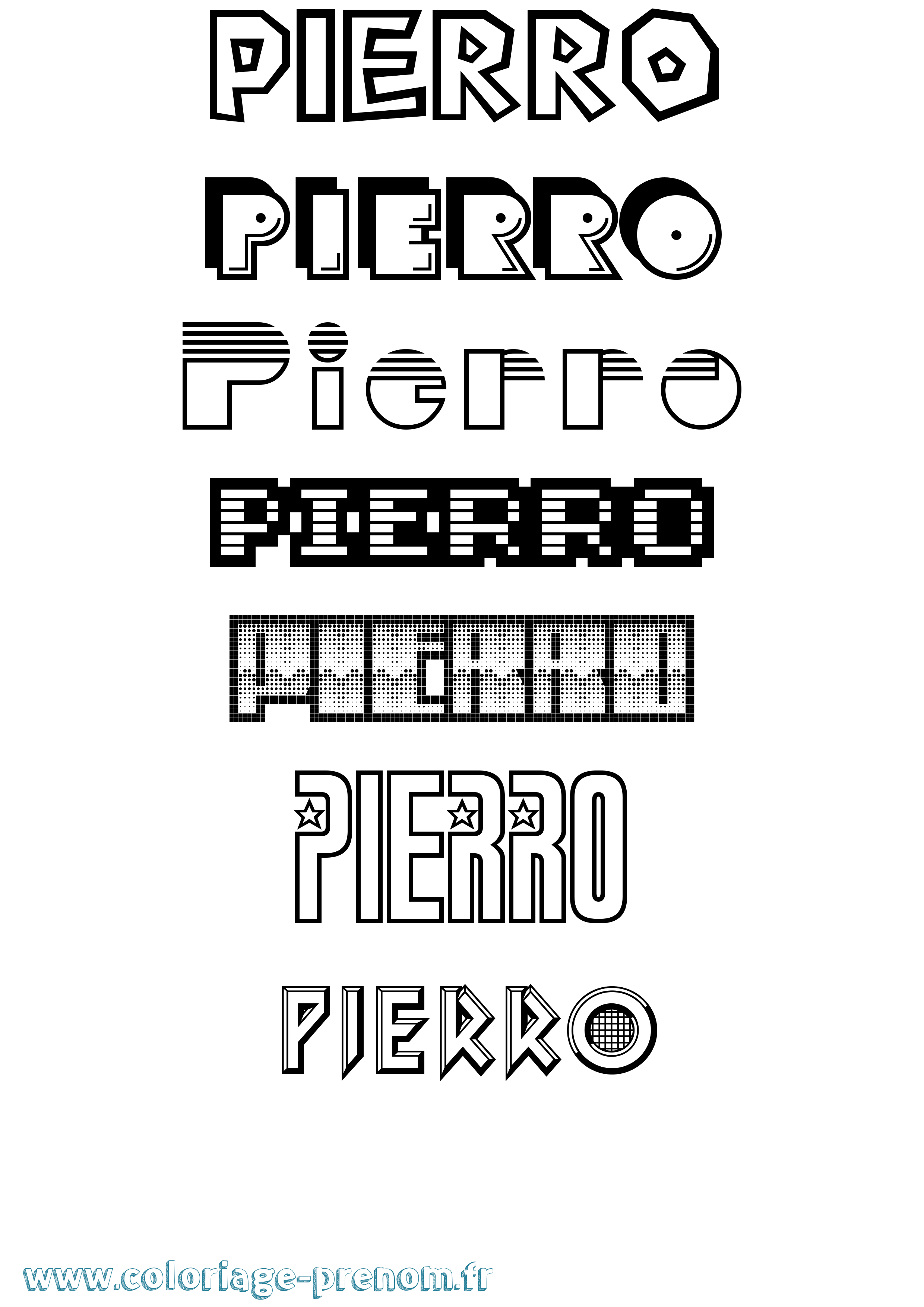 Coloriage Pierro Jeux Vidéos Coloriage prénom Pierro Jeux Vidéos