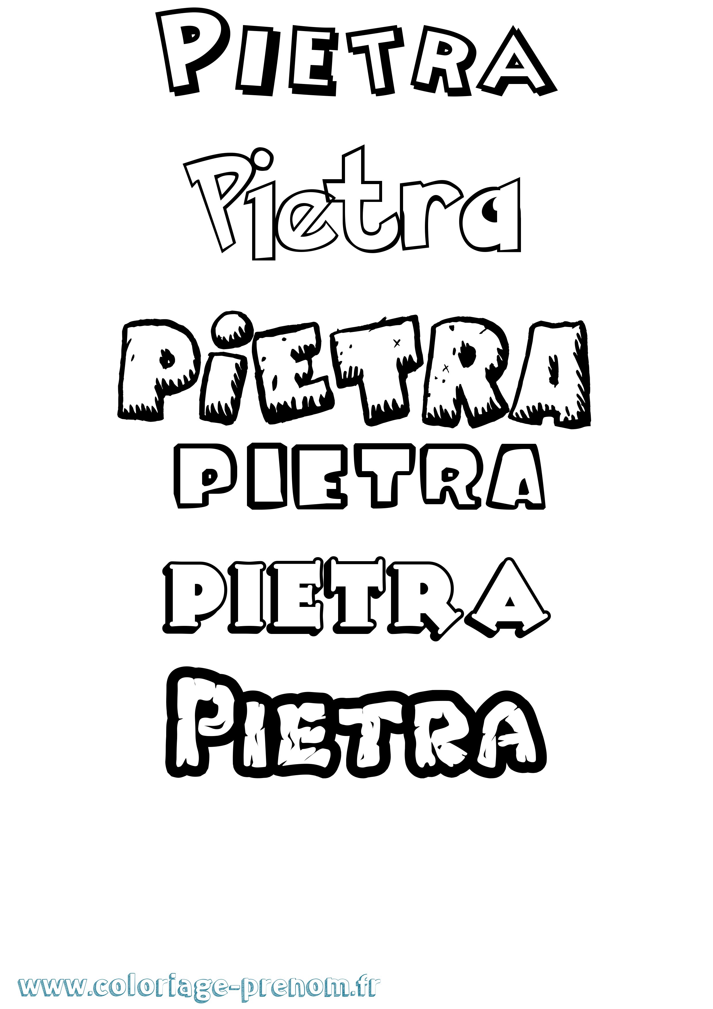 Coloriage Pietra Dessin Animé Coloriage prénom Pietra Dessin Animé