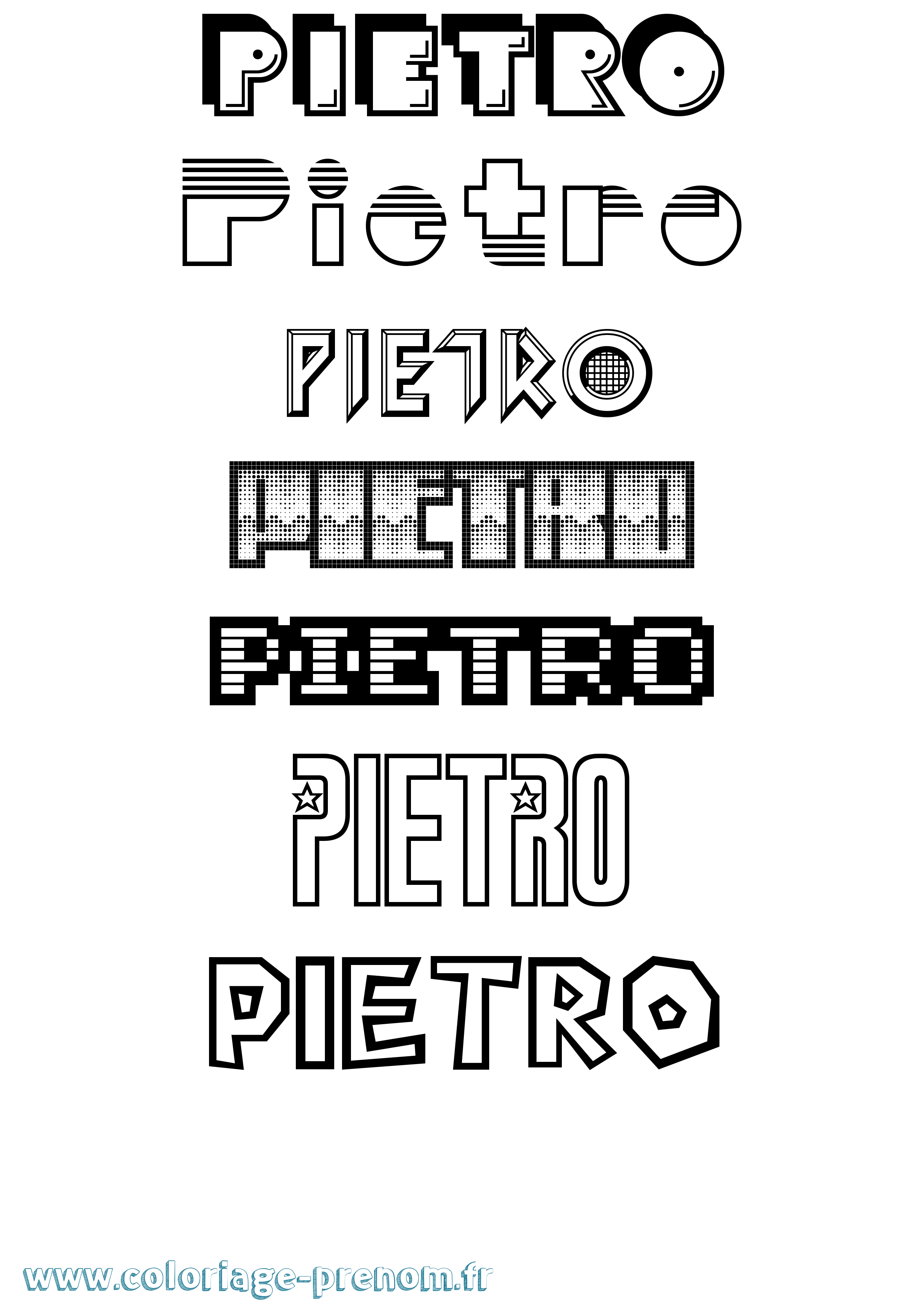 Coloriage Pietro Jeux Vidéos Coloriage prénom Pietro Jeux Vidéos