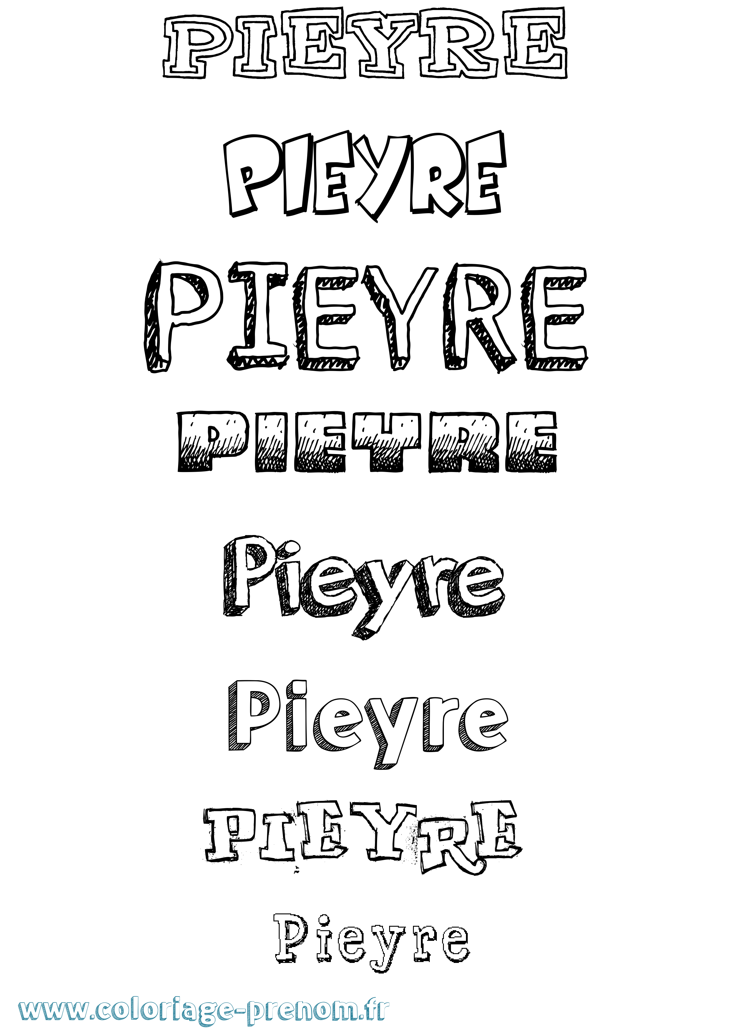 Coloriage Pieyre Dessiné Coloriage prénom Pieyre Dessiné