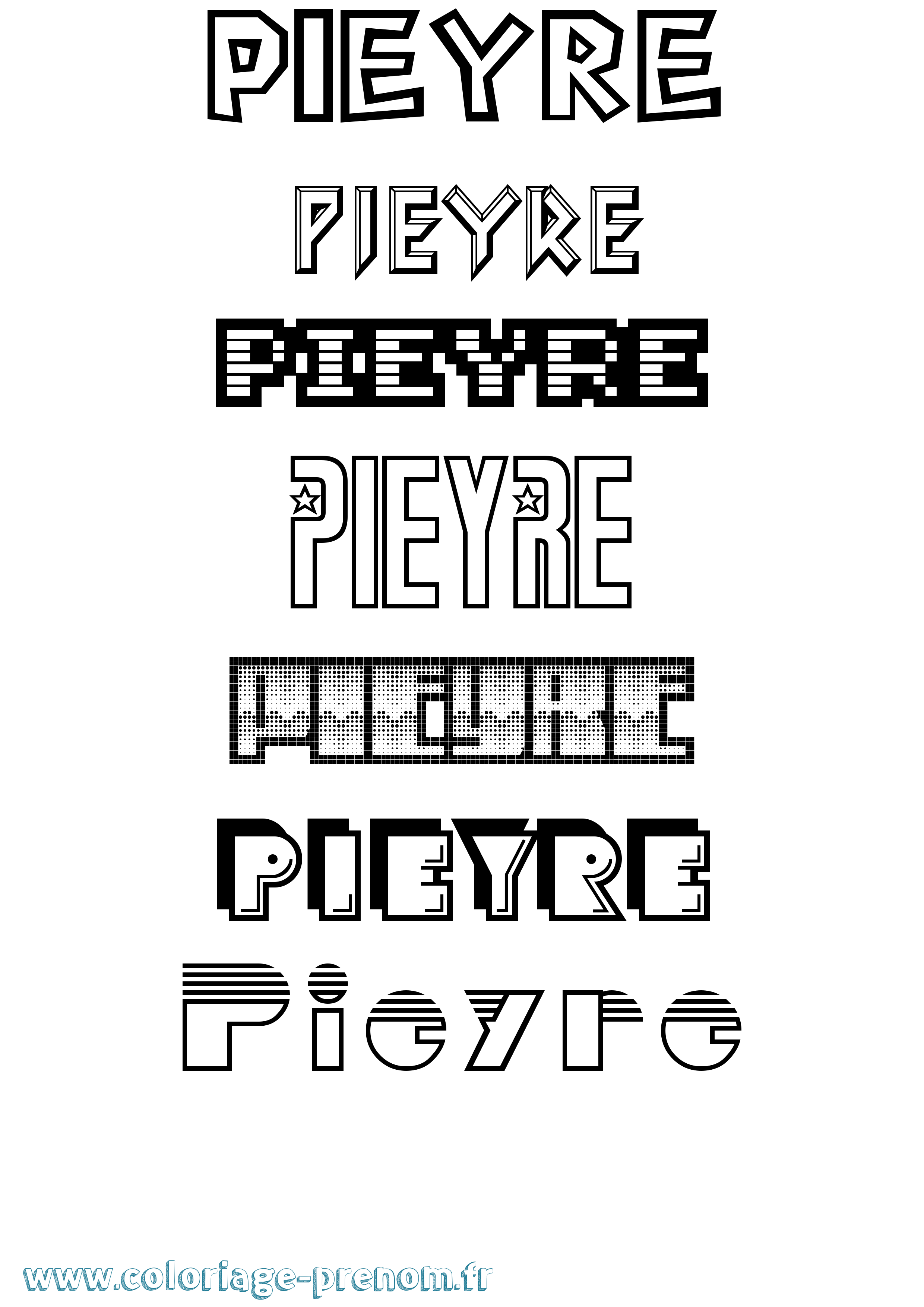 Coloriage Pieyre Jeux Vidéos Coloriage prénom Pieyre Jeux Vidéos