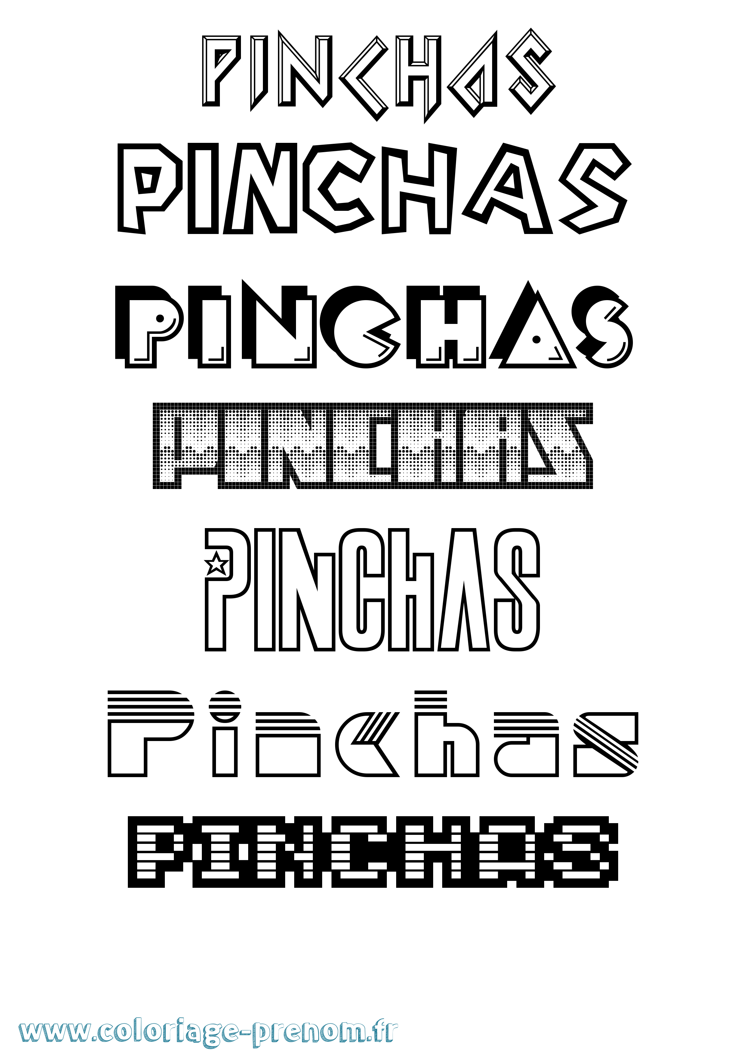 Coloriage Pinchas Jeux Vidéos Coloriage prénom Pinchas Jeux Vidéos