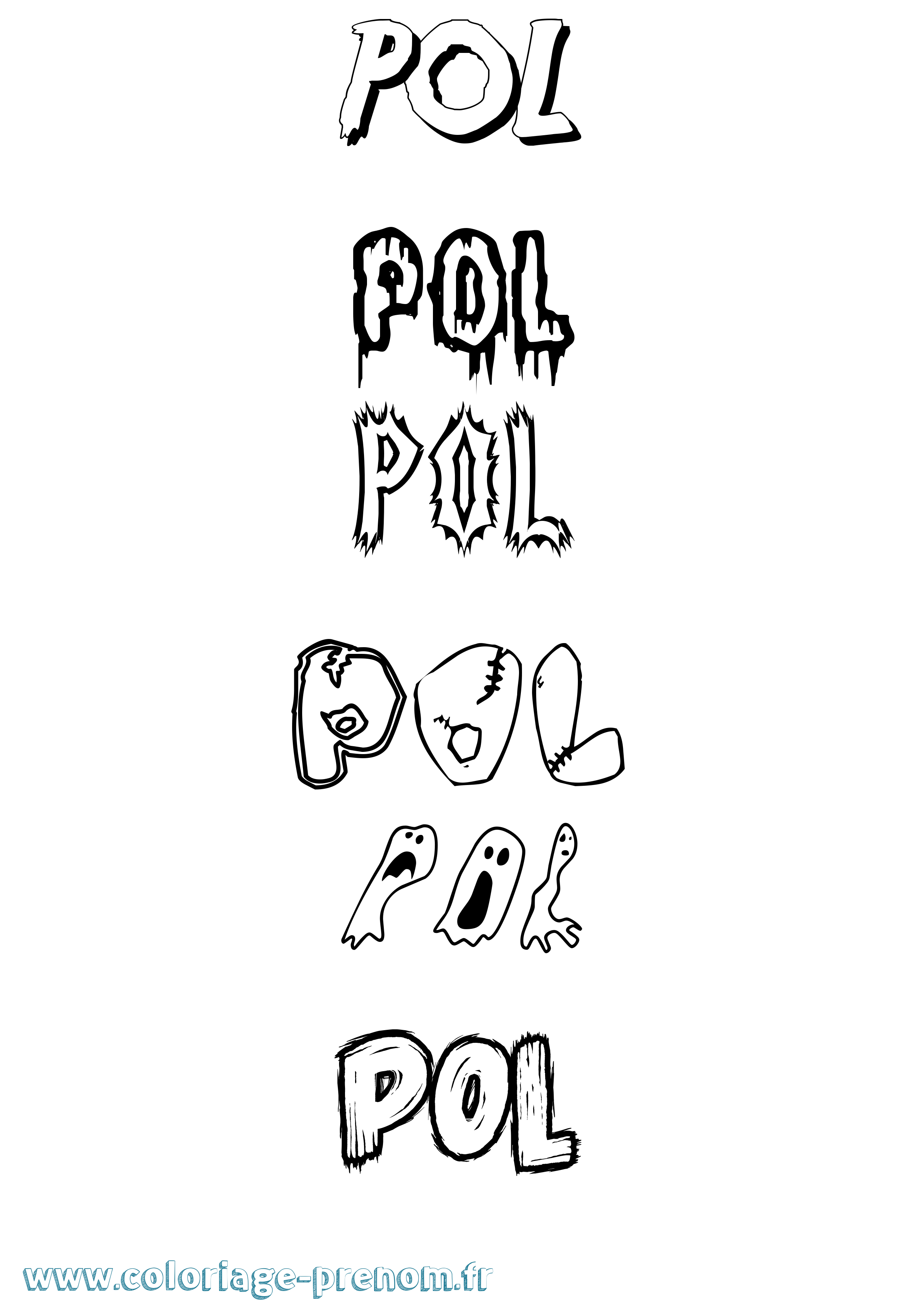 Coloriage Pol Frisson Coloriage prénom Pol Frisson