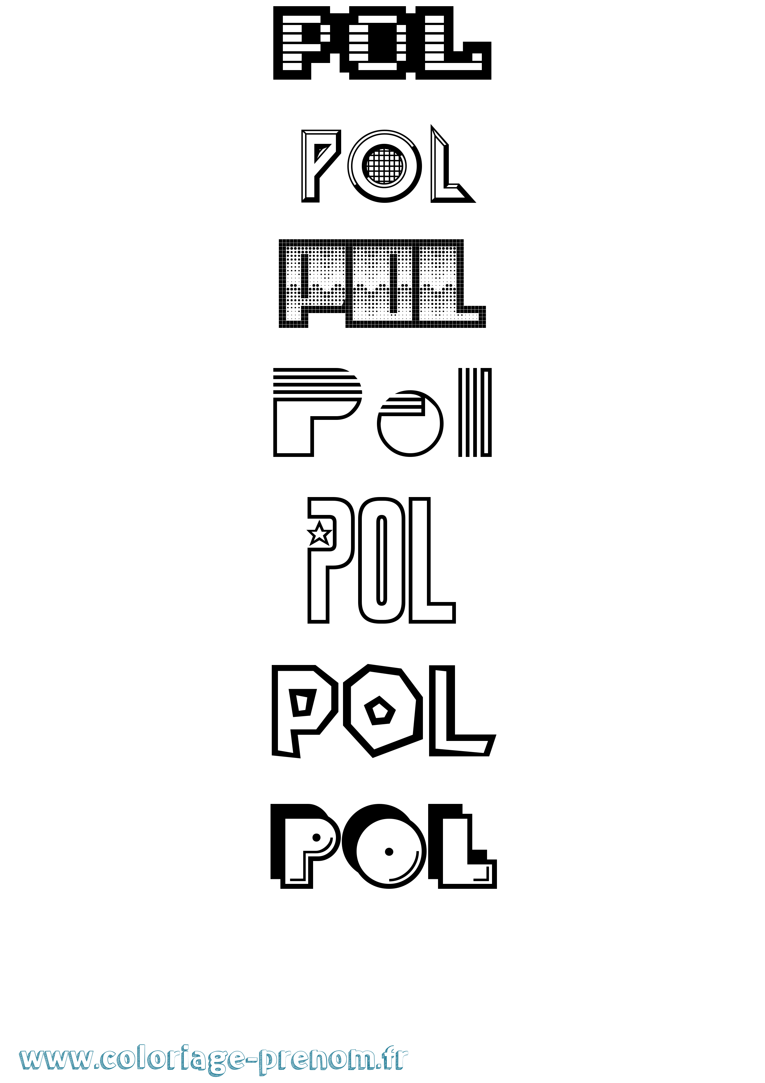 Coloriage Pol Jeux Vidéos Coloriage prénom Pol Jeux Vidéos