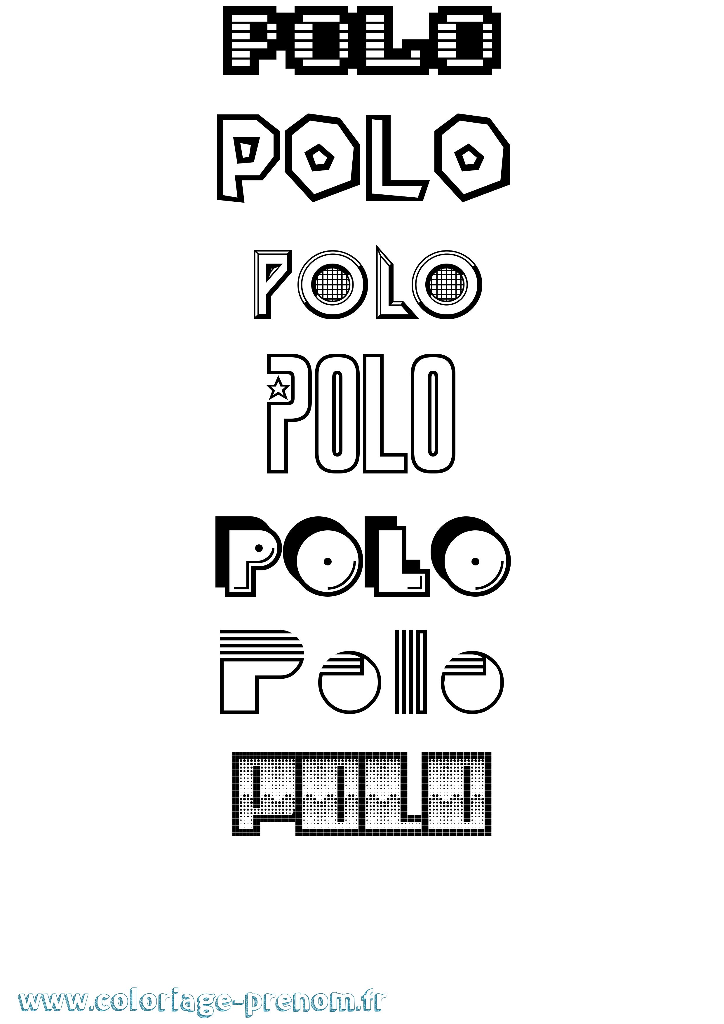 Coloriage Polo Jeux Vidéos Coloriage prénom Polo Jeux Vidéos