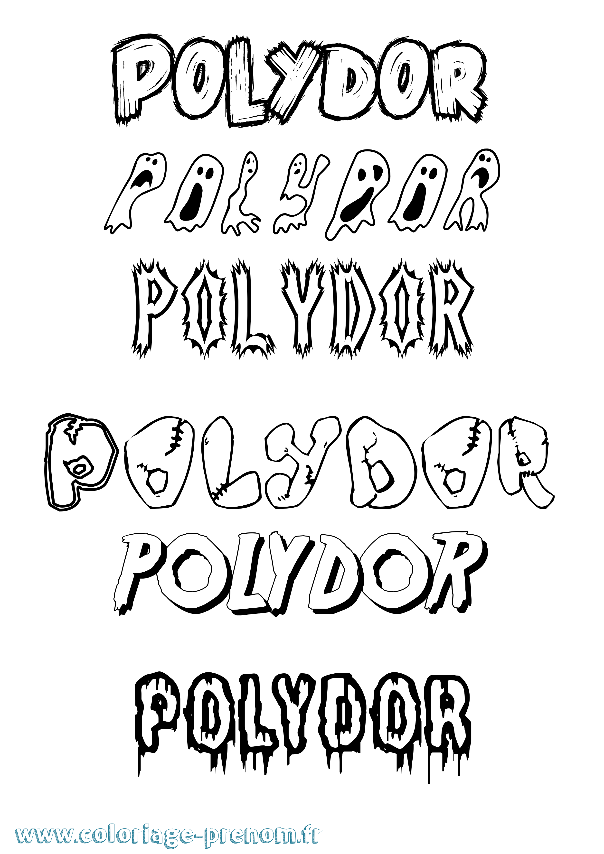 Coloriage Polydor Frisson Coloriage prénom Polydor Frisson