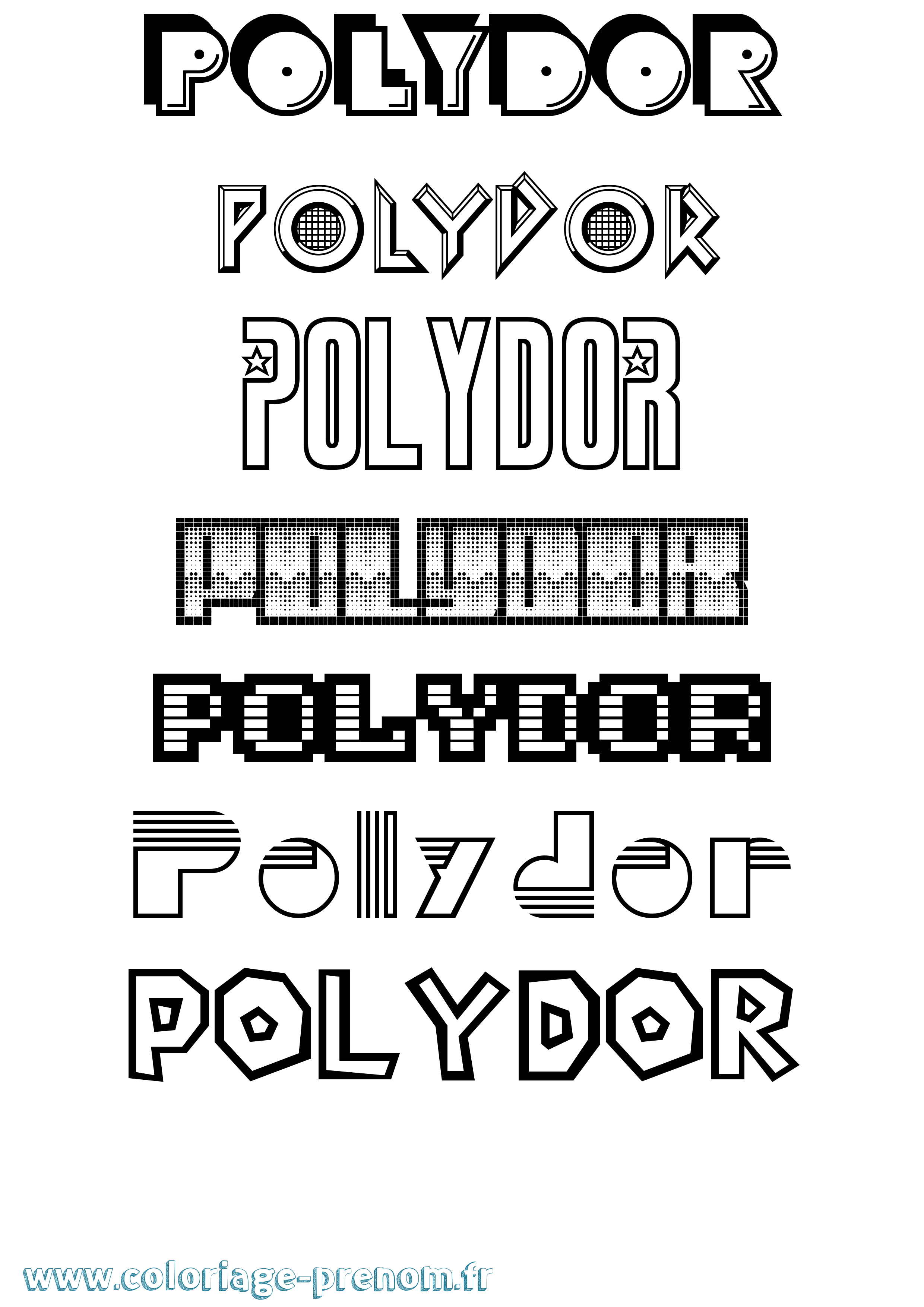 Coloriage Polydor Jeux Vidéos Coloriage prénom Polydor Jeux Vidéos