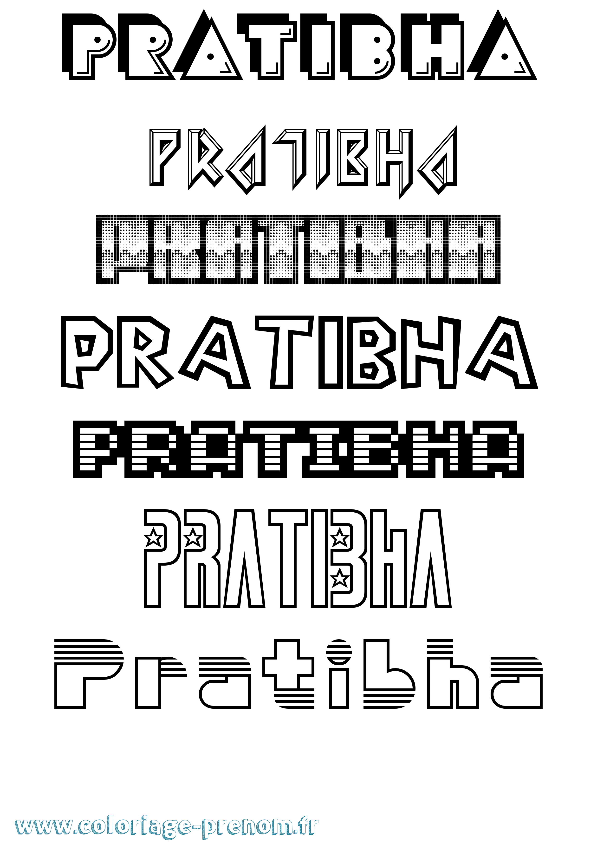 Coloriage Pratibha Jeux Vidéos Coloriage prénom Pratibha Jeux Vidéos