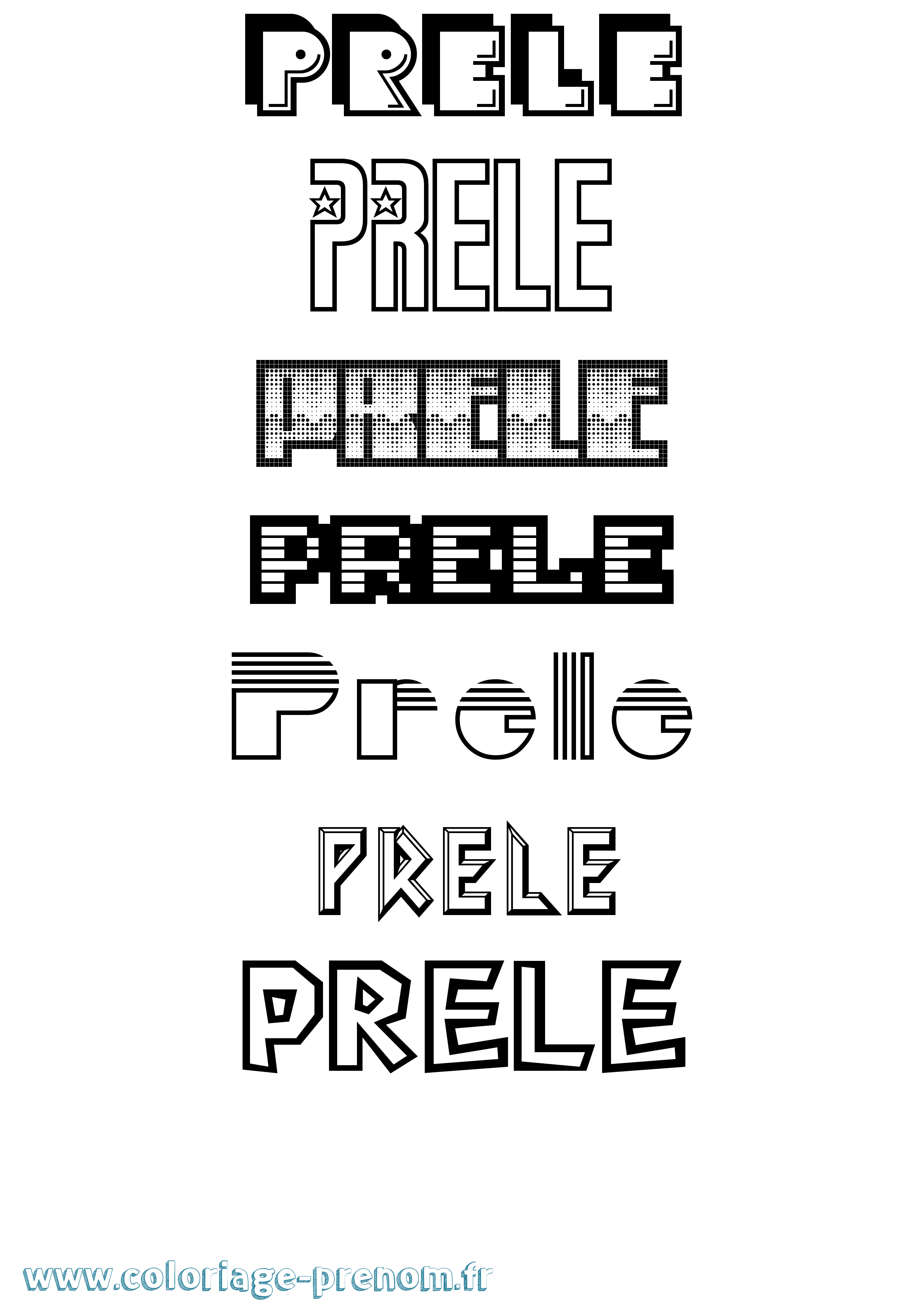 Coloriage Prele Jeux Vidéos Coloriage prénom Prele Jeux Vidéos