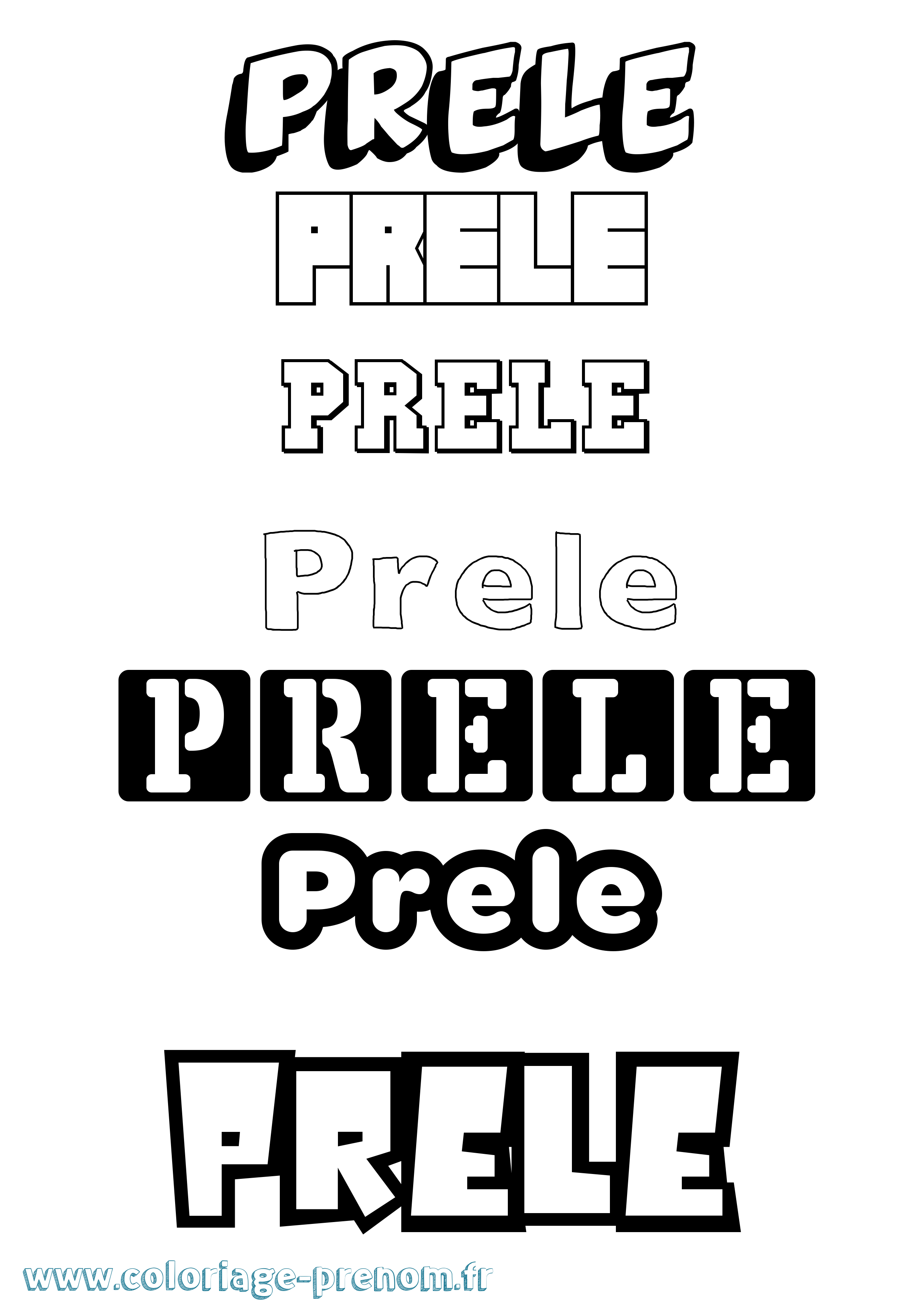 Coloriage Prele Simple Coloriage prénom Prele Simple
