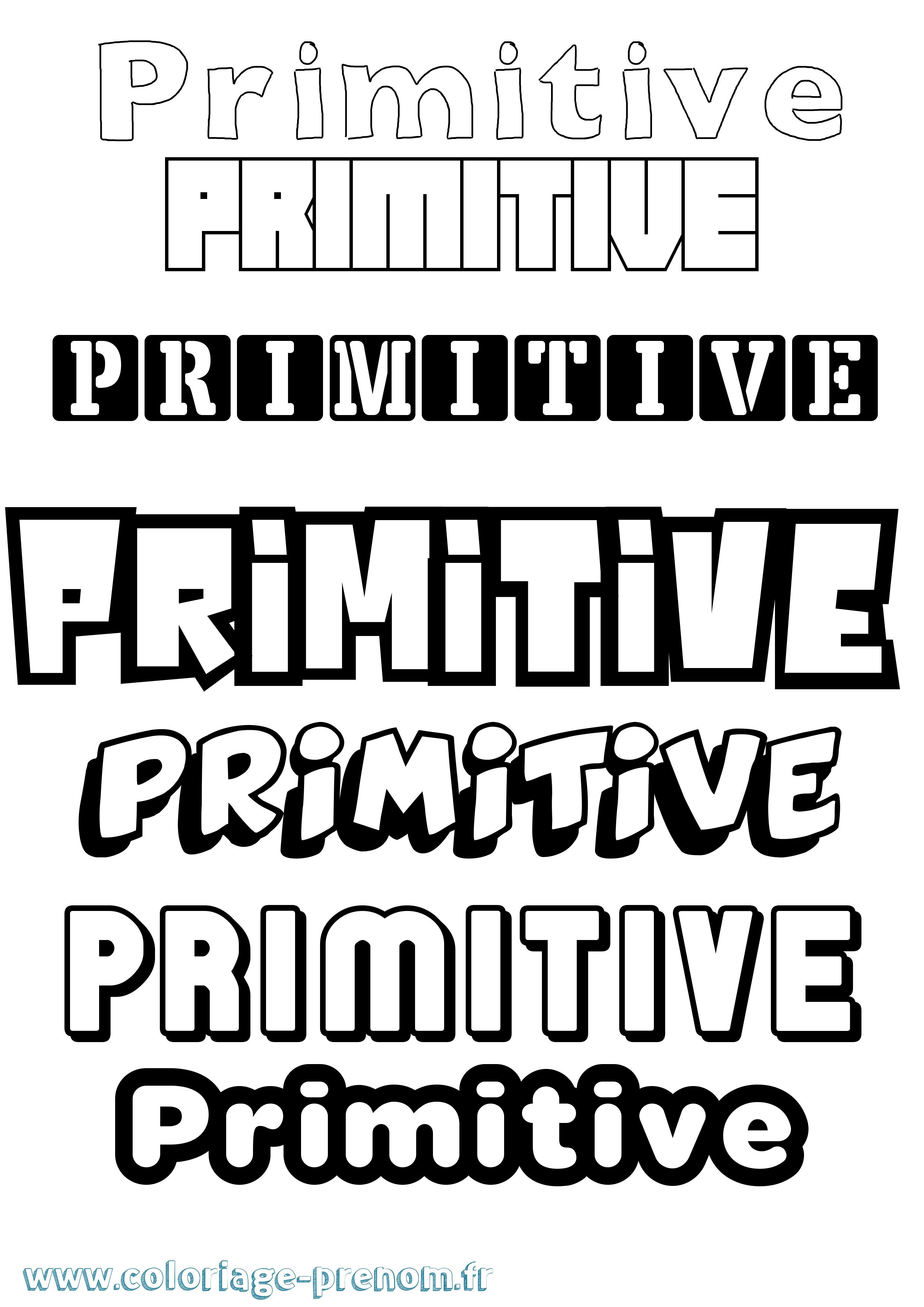 Coloriage Primitive Simple Coloriage prénom Primitive Simple