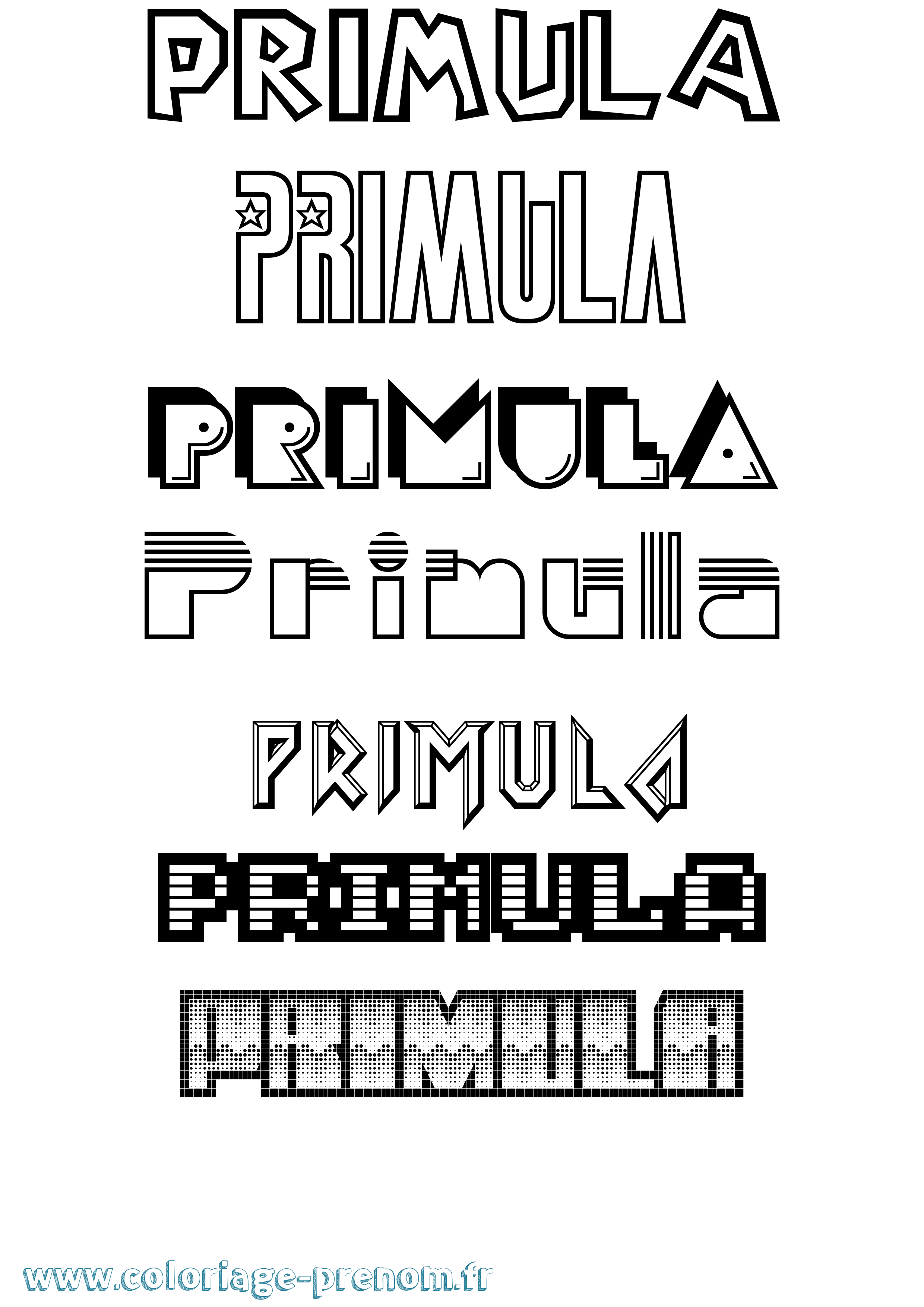 Coloriage Primula Jeux Vidéos Coloriage prénom Primula Jeux Vidéos