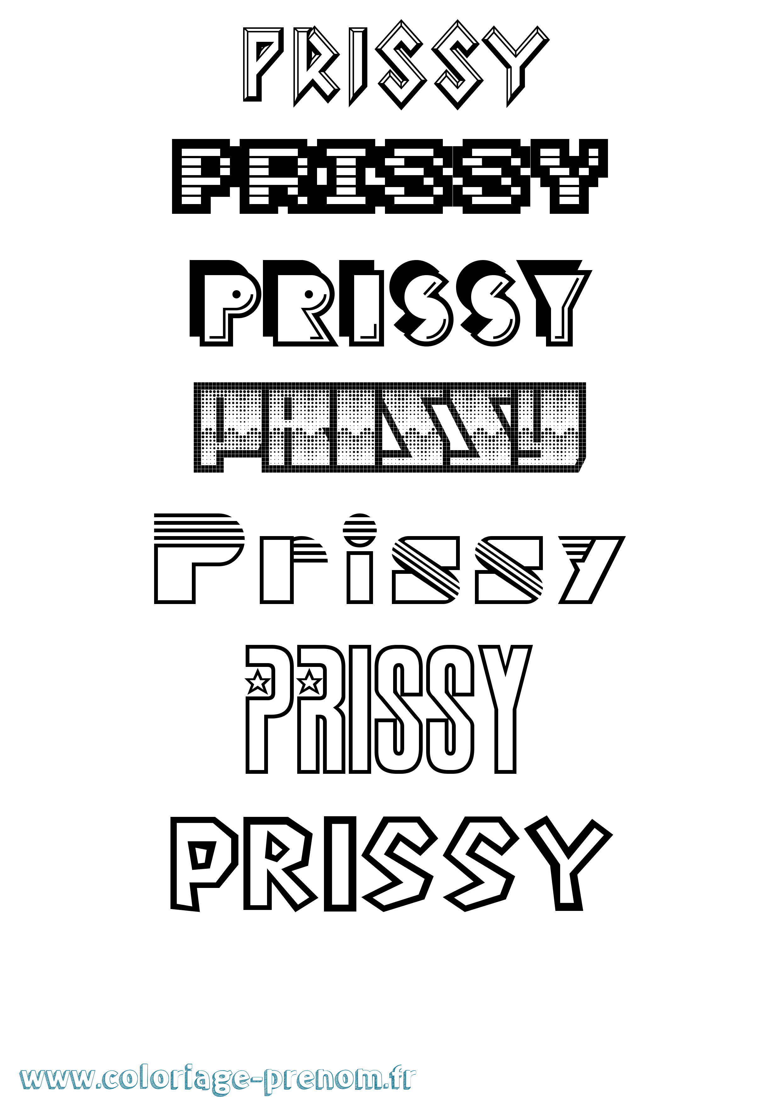 Coloriage Prissy Jeux Vidéos Coloriage prénom Prissy Jeux Vidéos