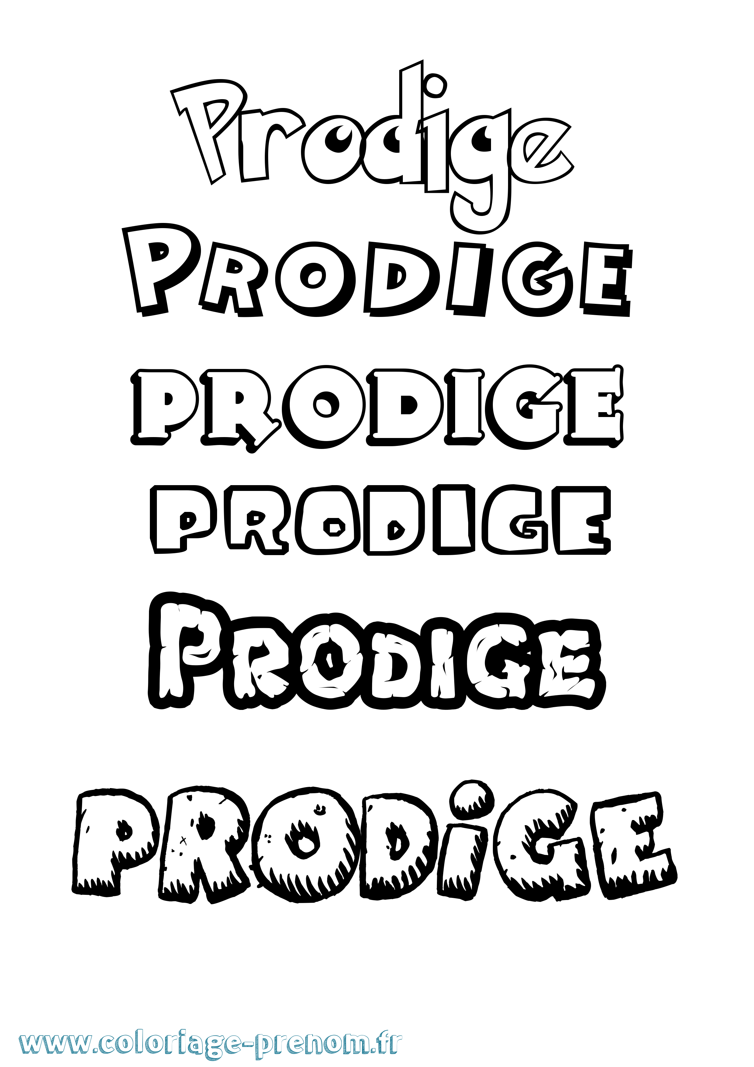 Coloriage Prodige Dessin Animé Coloriage prénom Prodige Dessin Animé