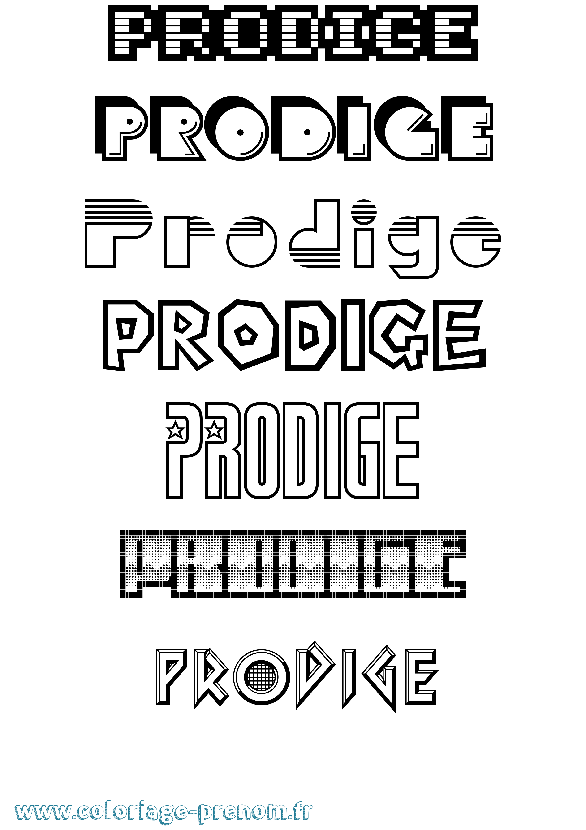 Coloriage Prodige Jeux Vidéos Coloriage prénom Prodige Jeux Vidéos