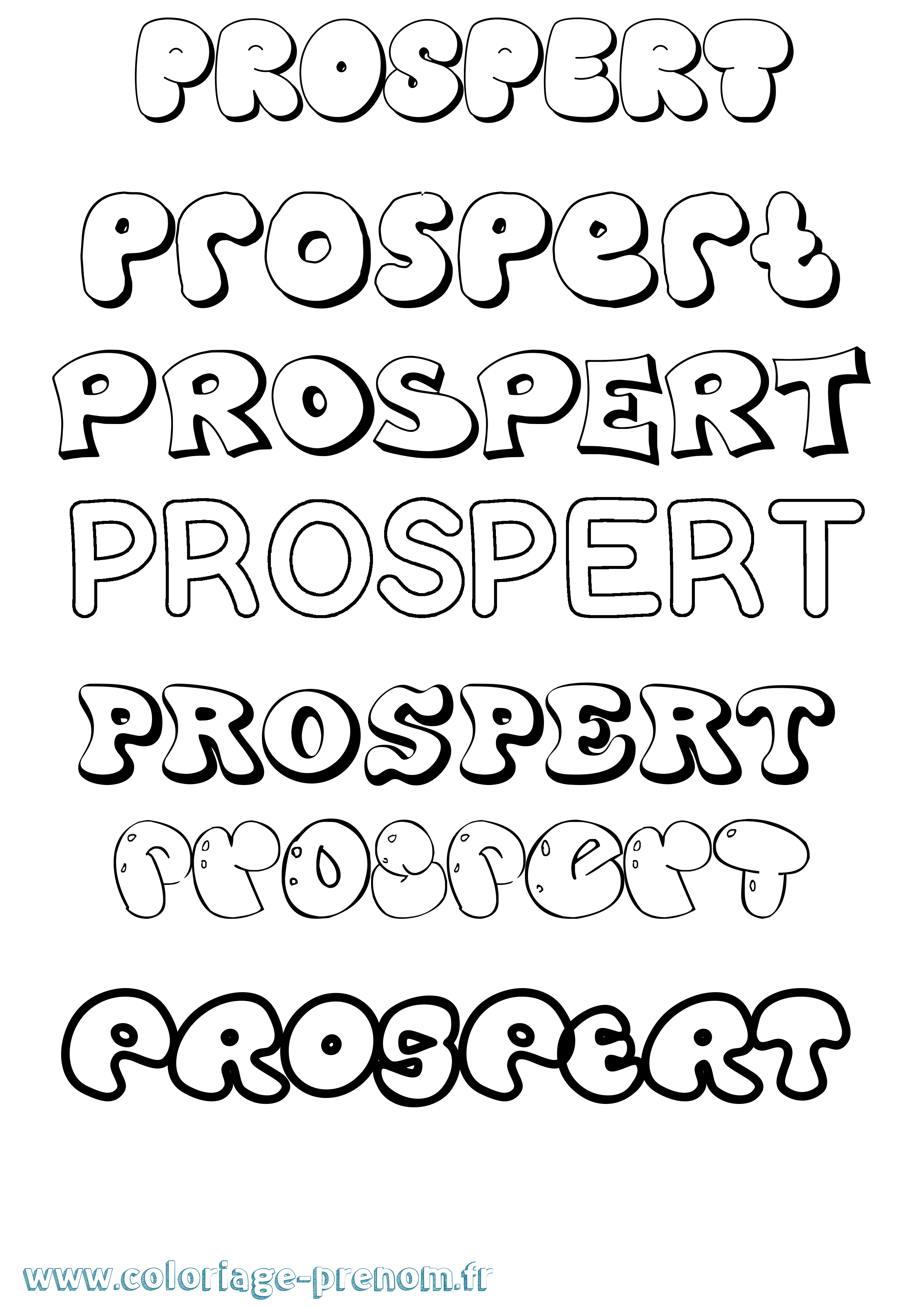 Coloriage Prospert Bubble Coloriage prénom Prospert Bubble