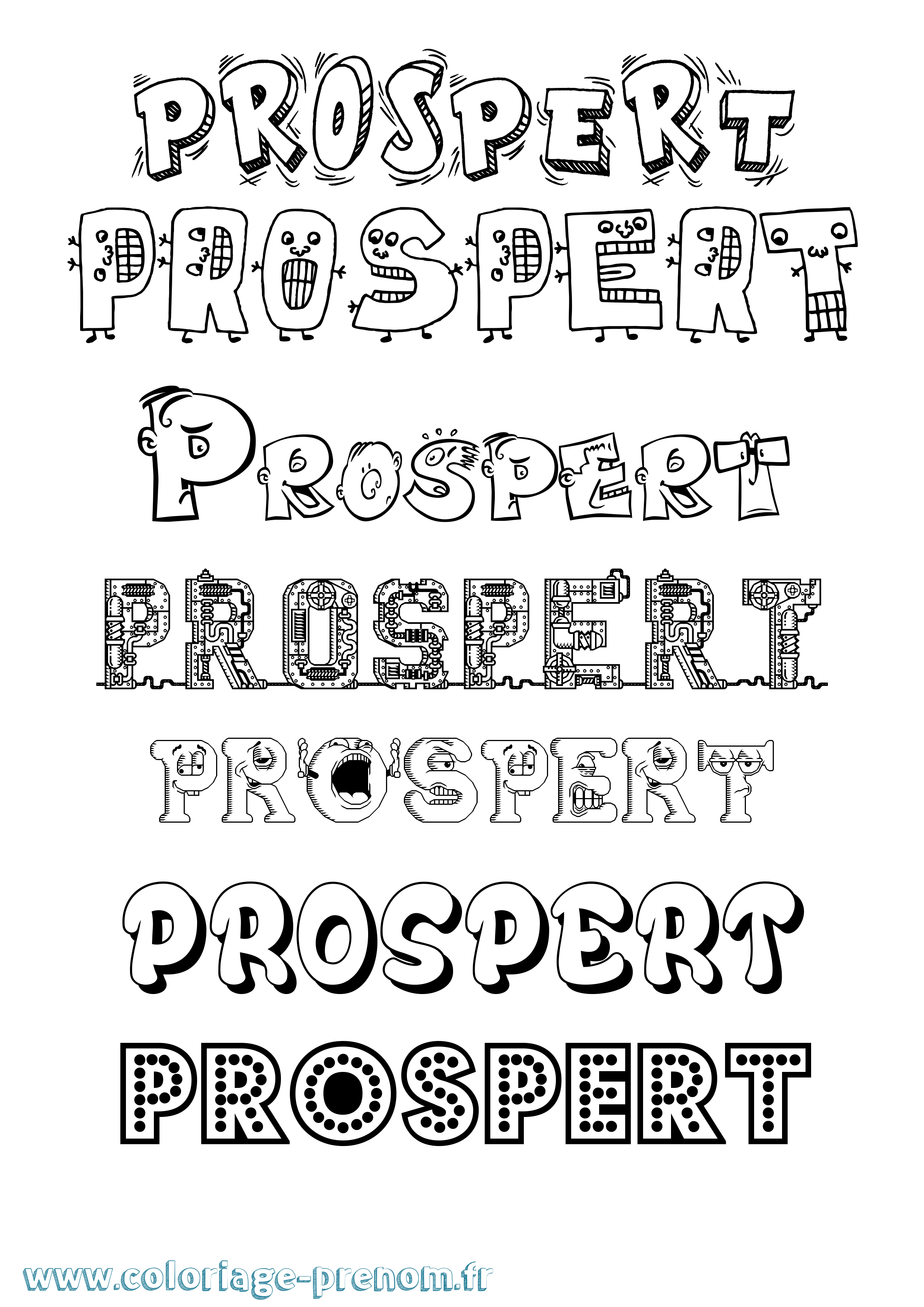 Coloriage Prospert Fun Coloriage prénom Prospert Fun