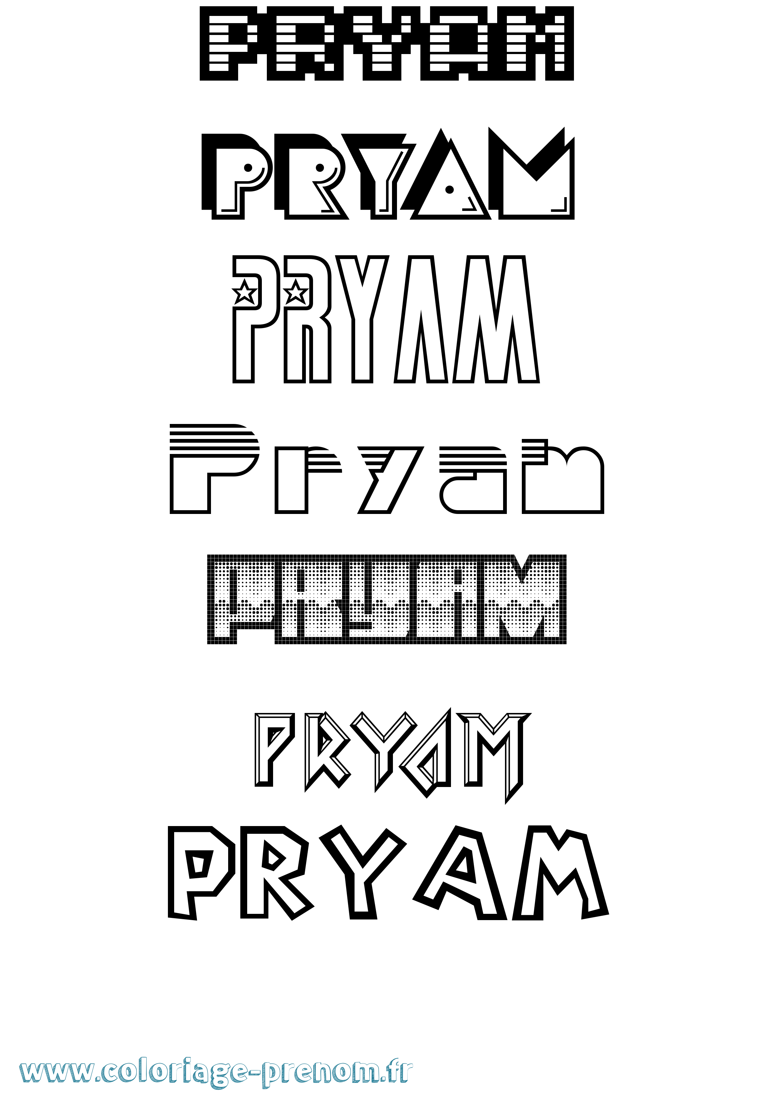 Coloriage Pryam Jeux Vidéos Coloriage prénom Pryam Jeux Vidéos