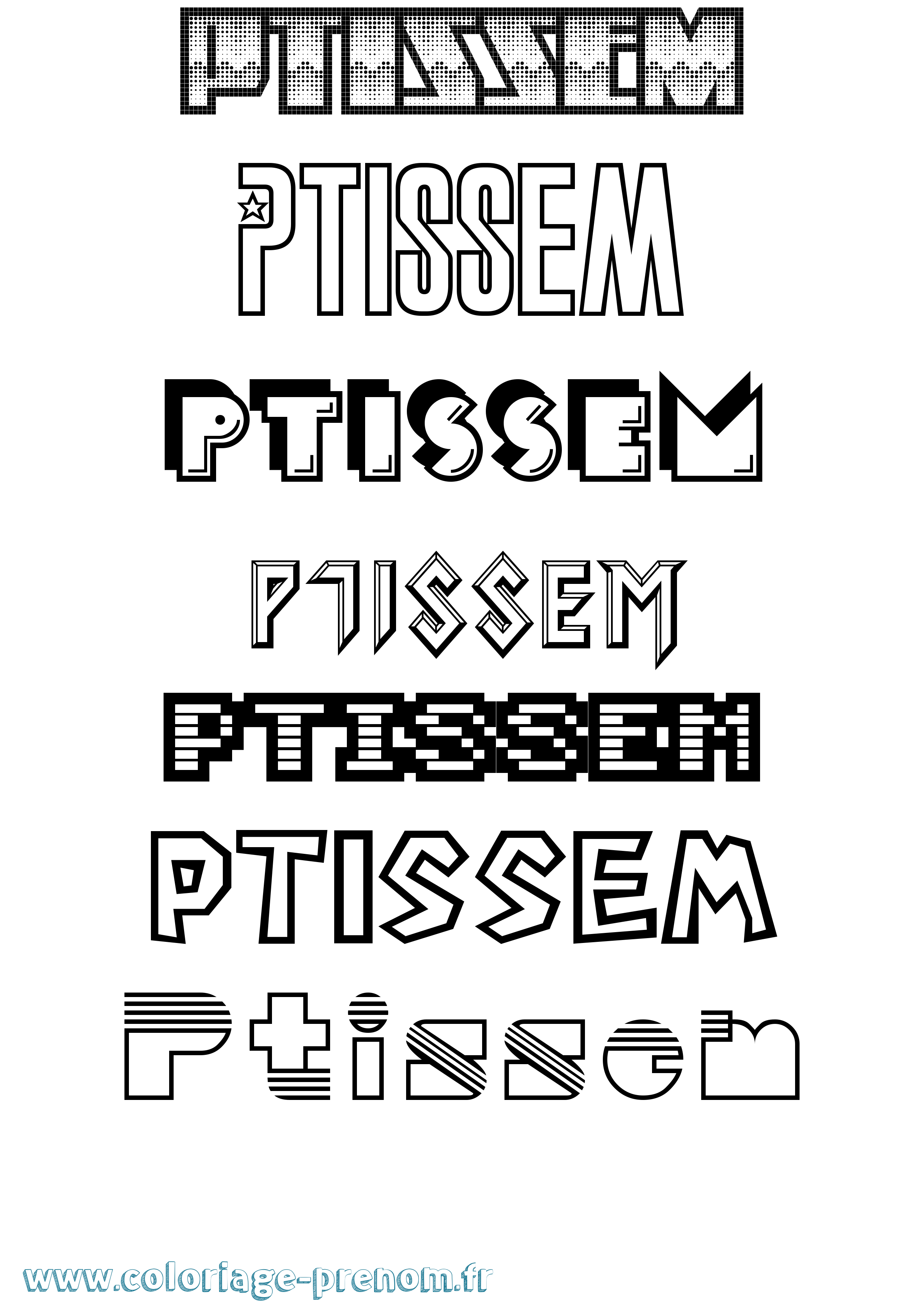 Coloriage Ptissem Jeux Vidéos Coloriage prénom Ptissem Jeux Vidéos