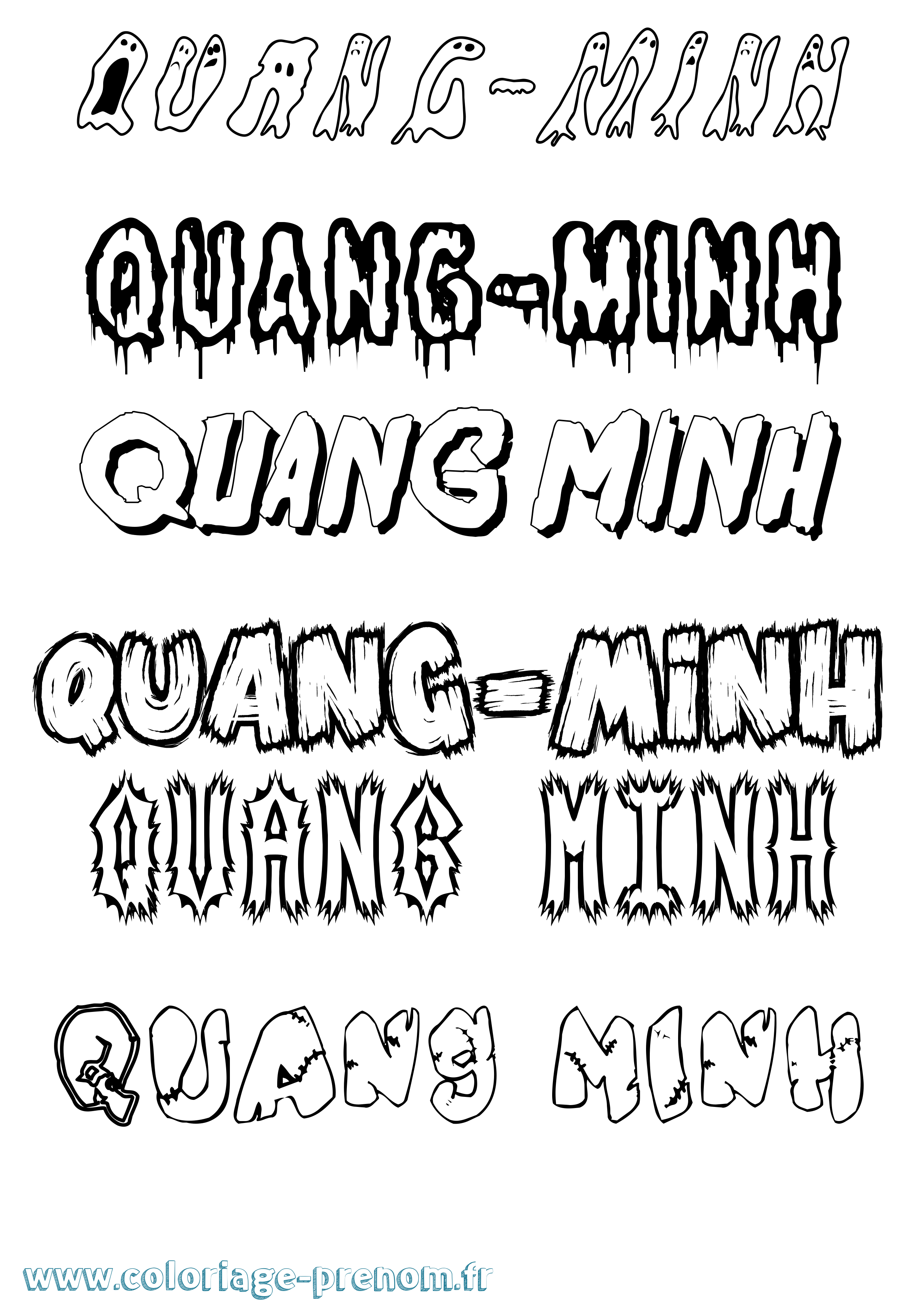 Coloriage Quang-Minh Frisson Coloriage prénom Quang-Minh Frisson