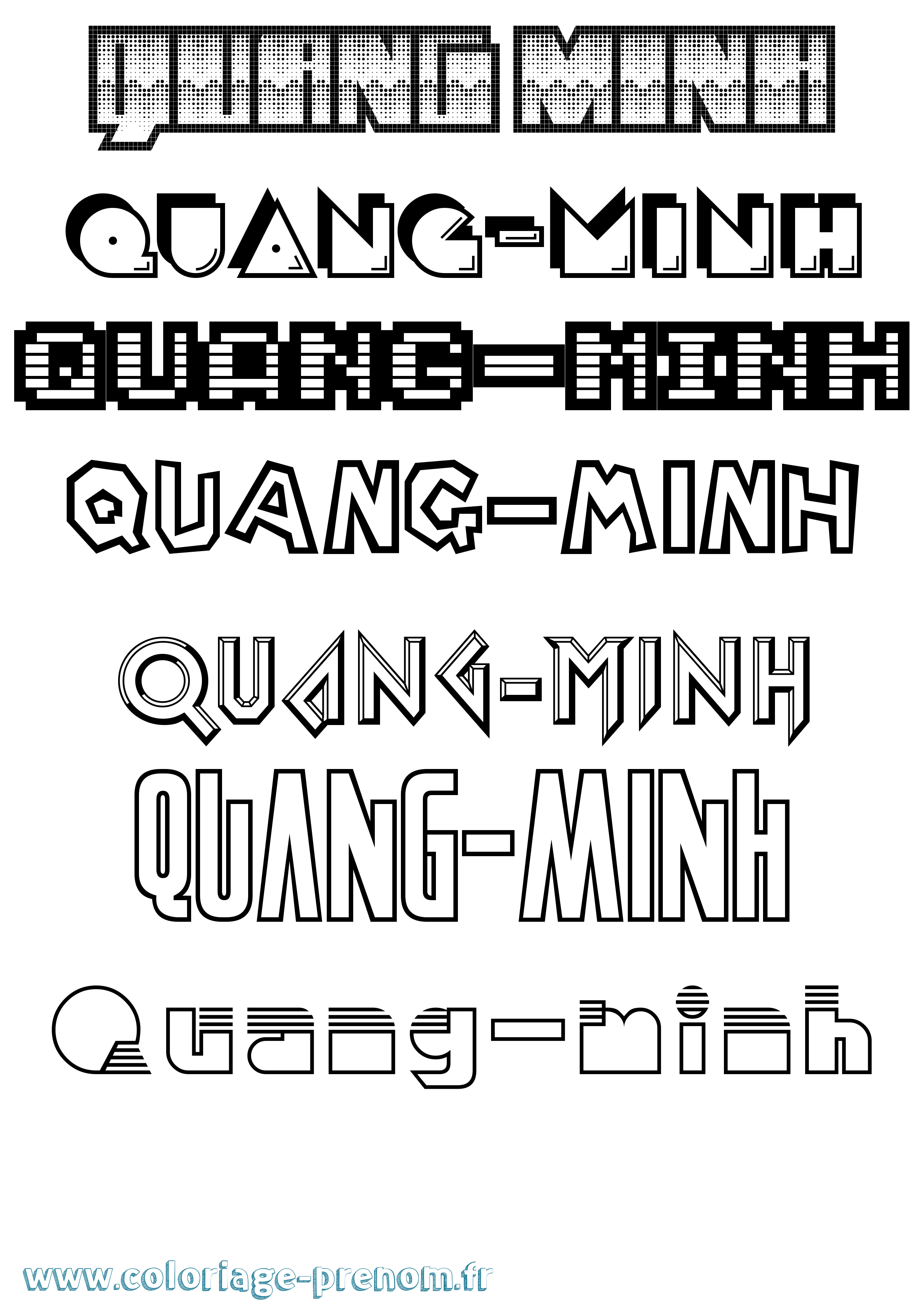 Coloriage Quang-Minh Jeux Vidéos Coloriage prénom Quang-Minh Jeux Vidéos