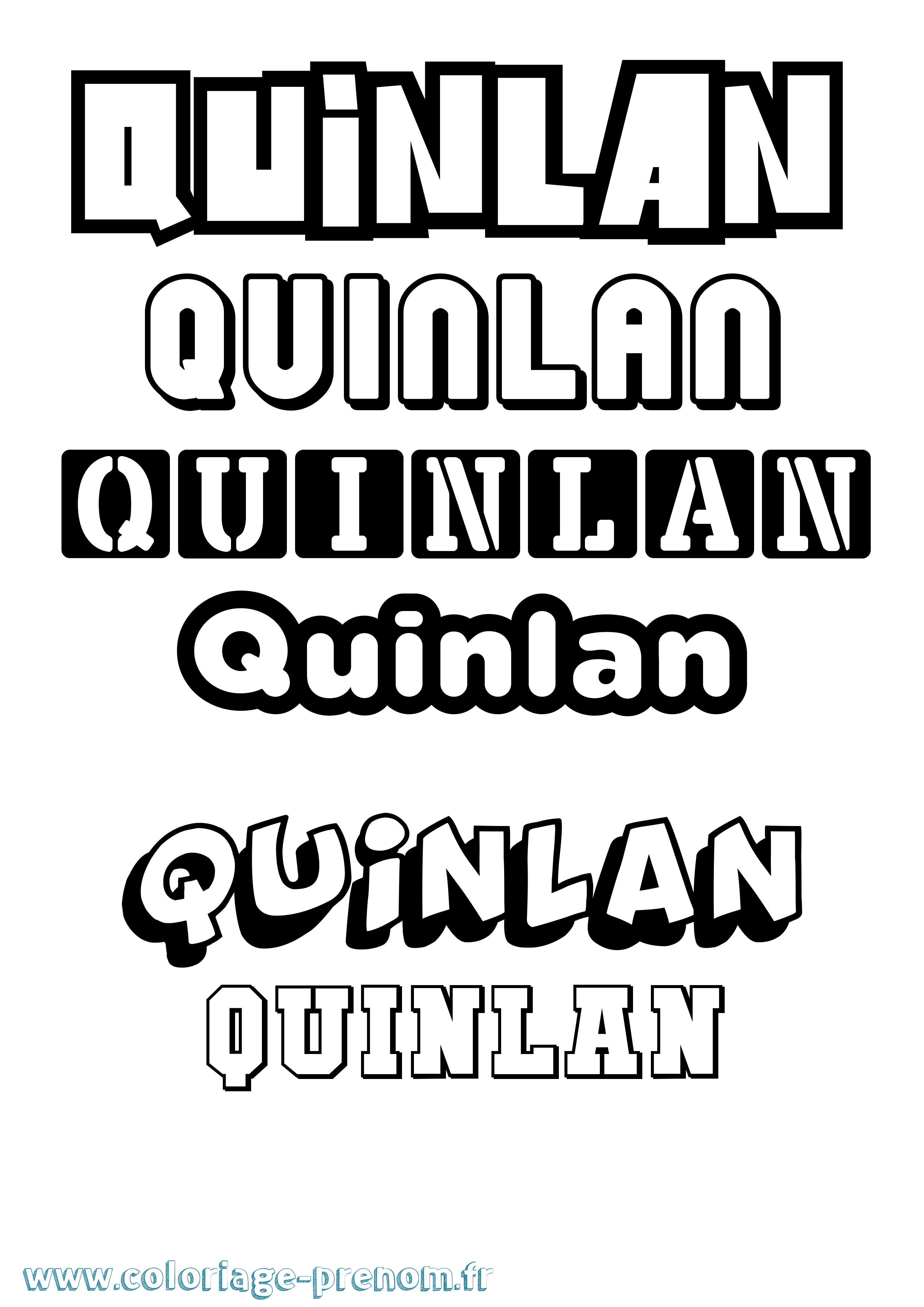 Coloriage Quinlan Simple Coloriage prénom Quinlan Simple