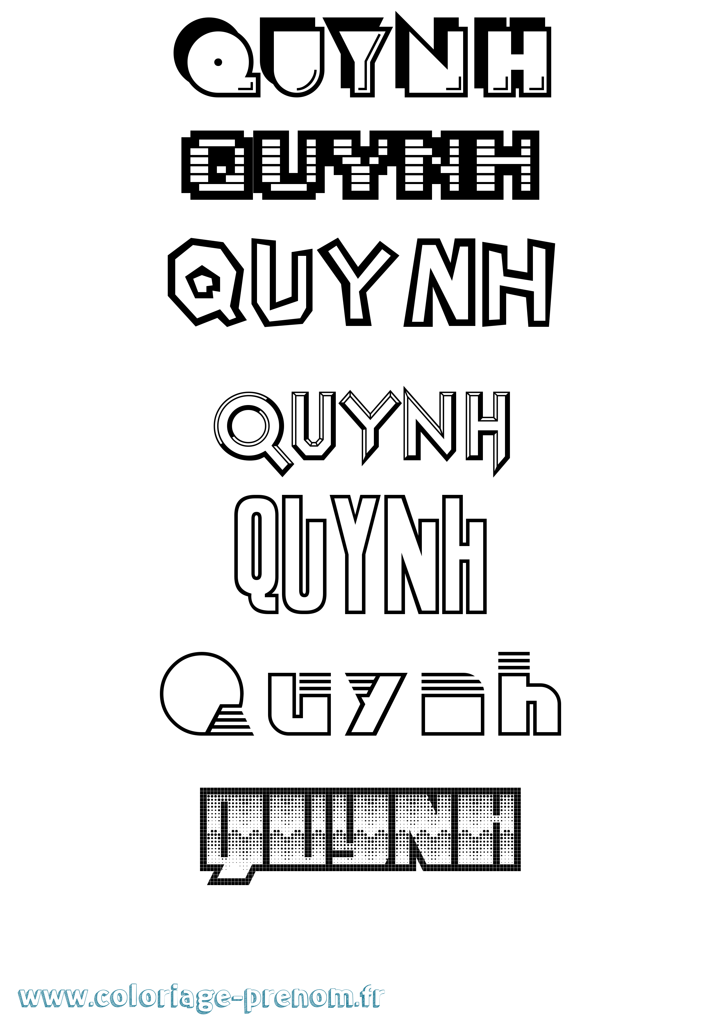Coloriage Quynh Jeux Vidéos Coloriage prénom Quynh Jeux Vidéos