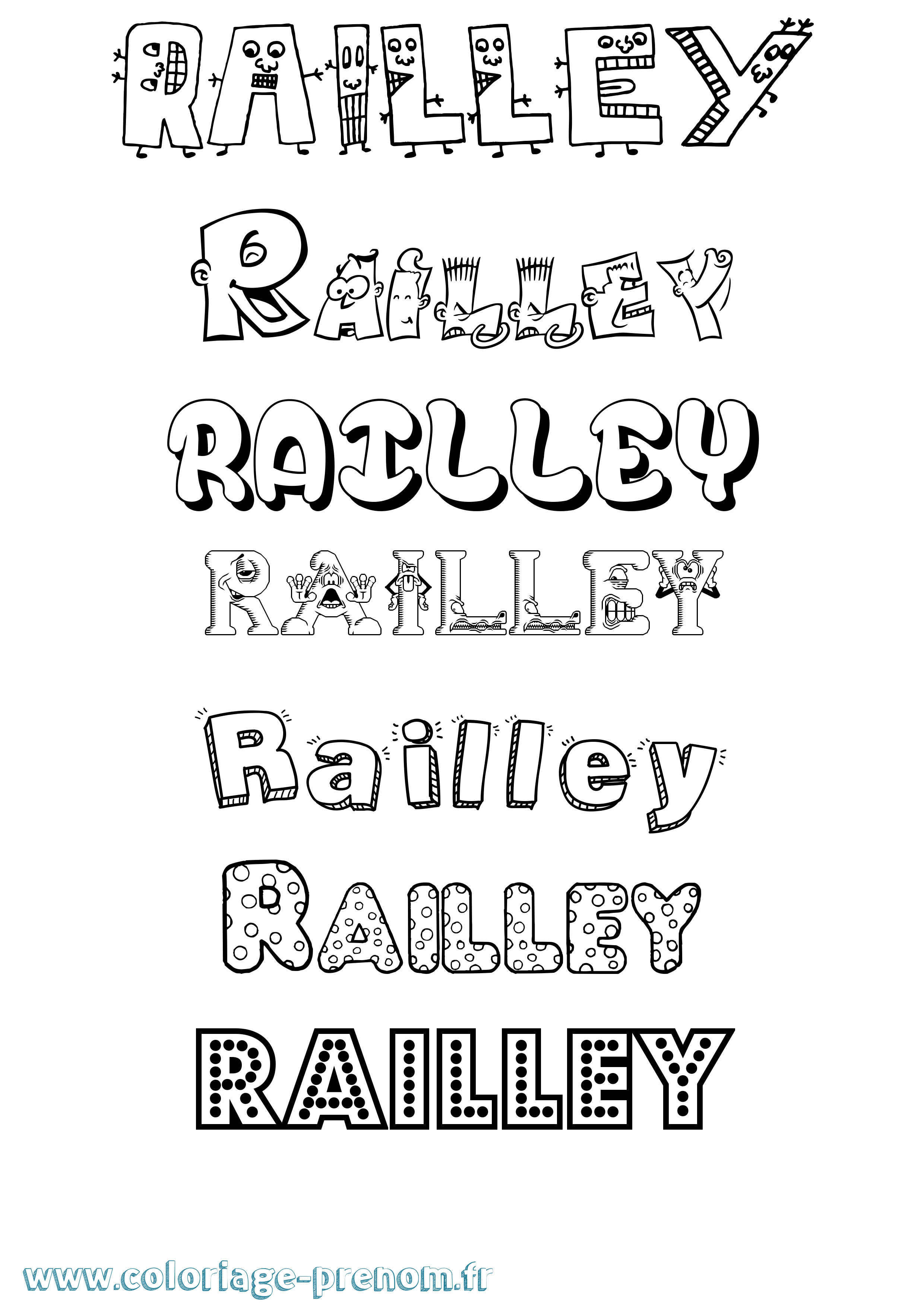 Coloriage Railley Fun Coloriage prénom Railley Fun
