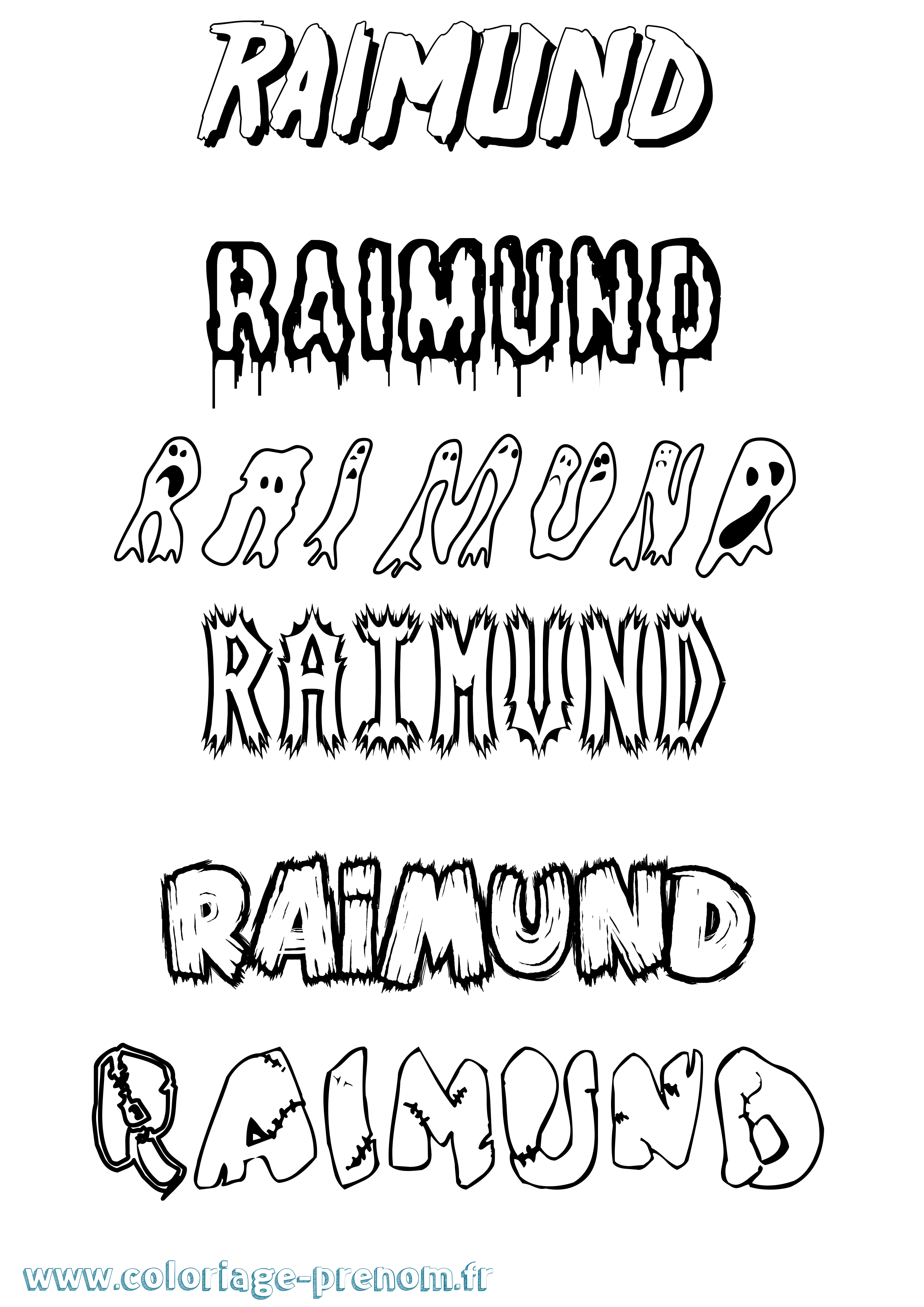 Coloriage Raimund Frisson Coloriage prénom Raimund Frisson