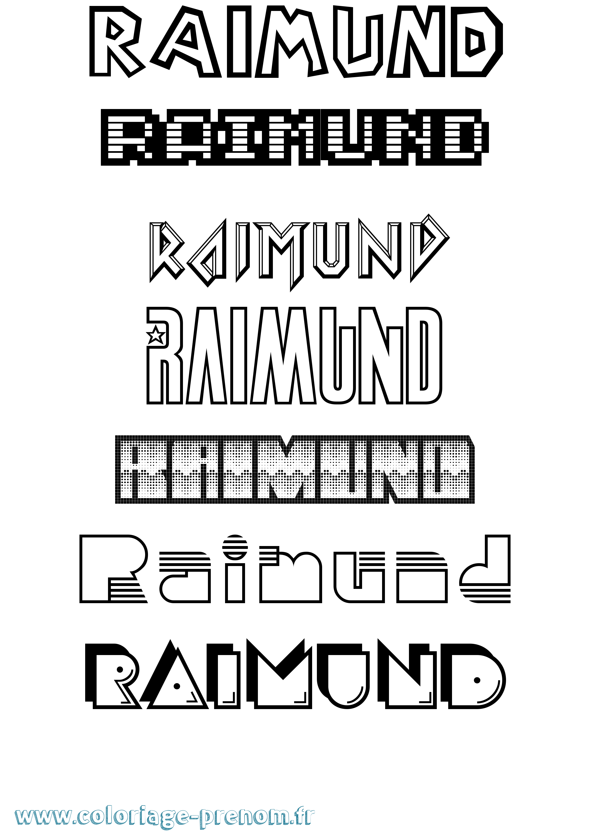 Coloriage Raimund Jeux Vidéos Coloriage prénom Raimund Jeux Vidéos