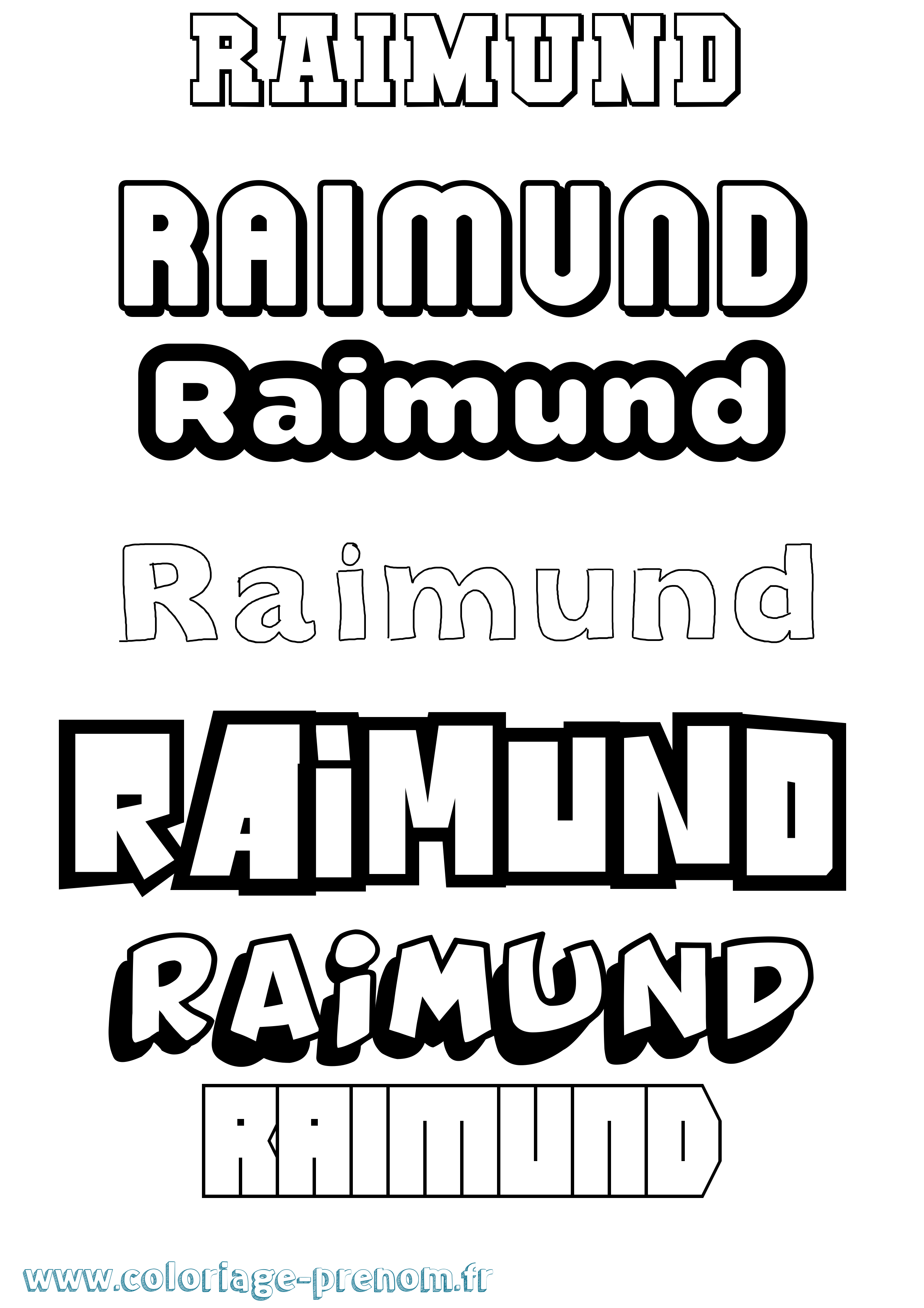 Coloriage Raimund Simple Coloriage prénom Raimund Simple